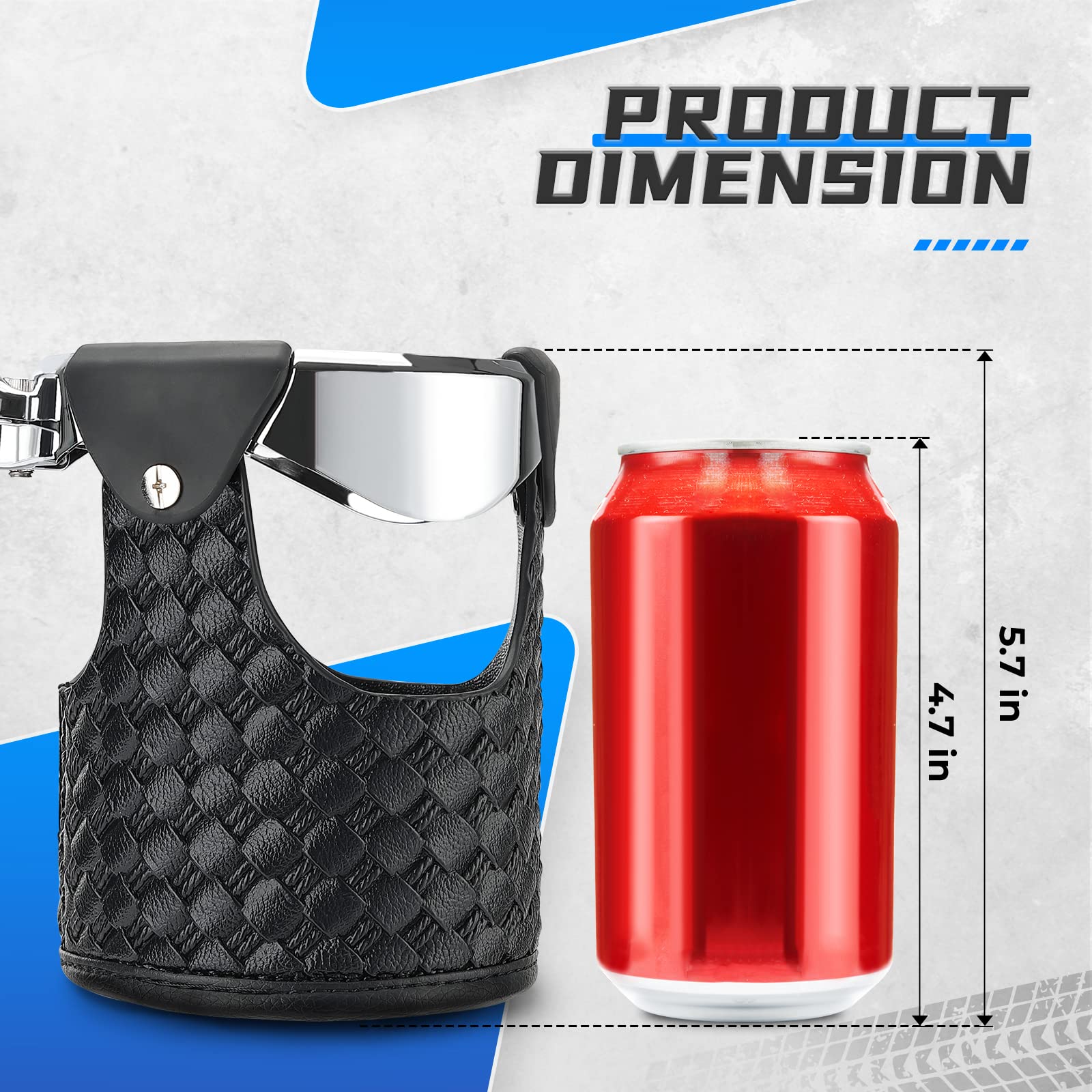 Photo of Upgraded Motorcycle ATV Cup Holder by Kemimoto - Premium for UTVs / Side by Sides