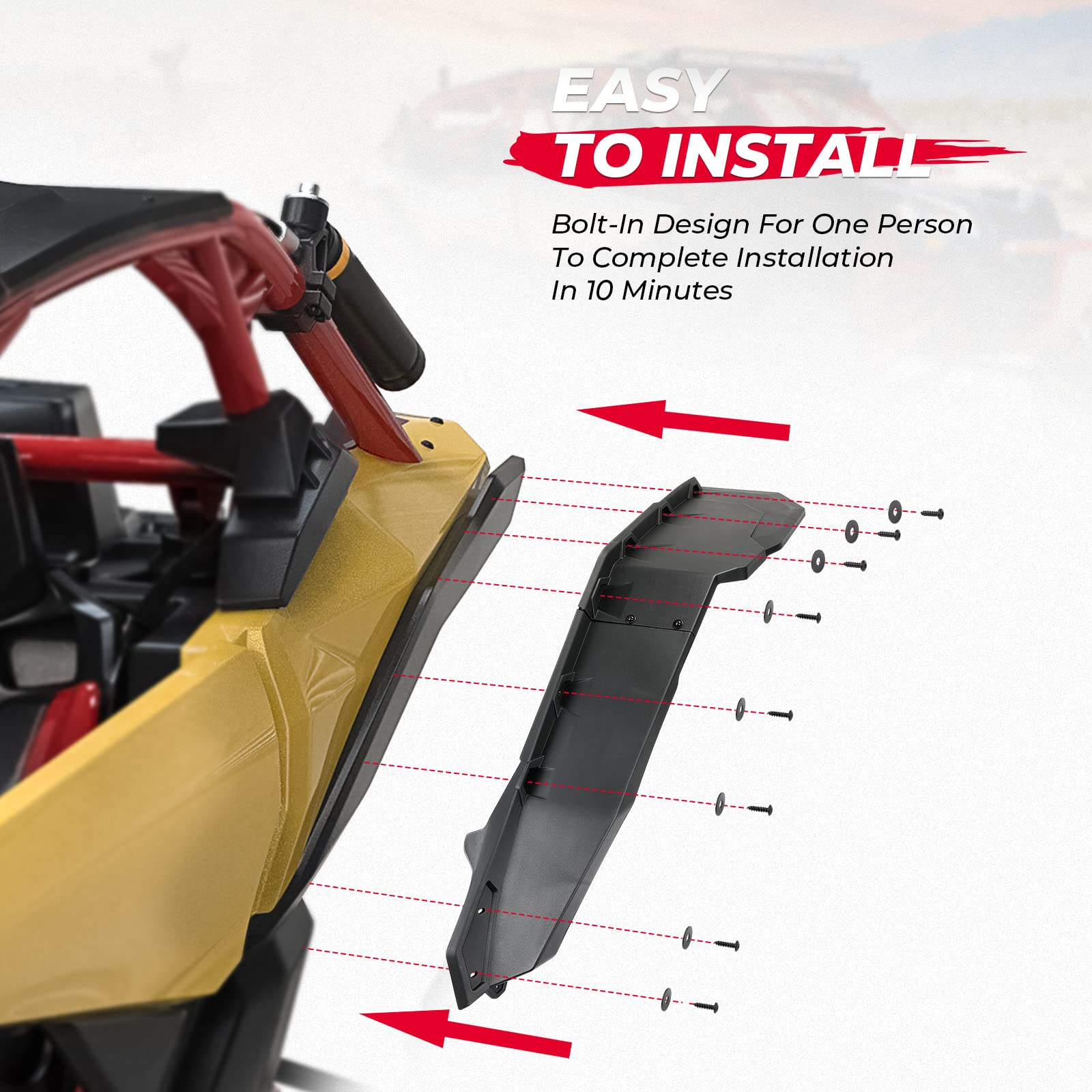 Photo of Front Lower Doors& Extended Fender Flares For Can-Am Maverick X3 by Kemimoto - Premium for UTVs / Side by Sides