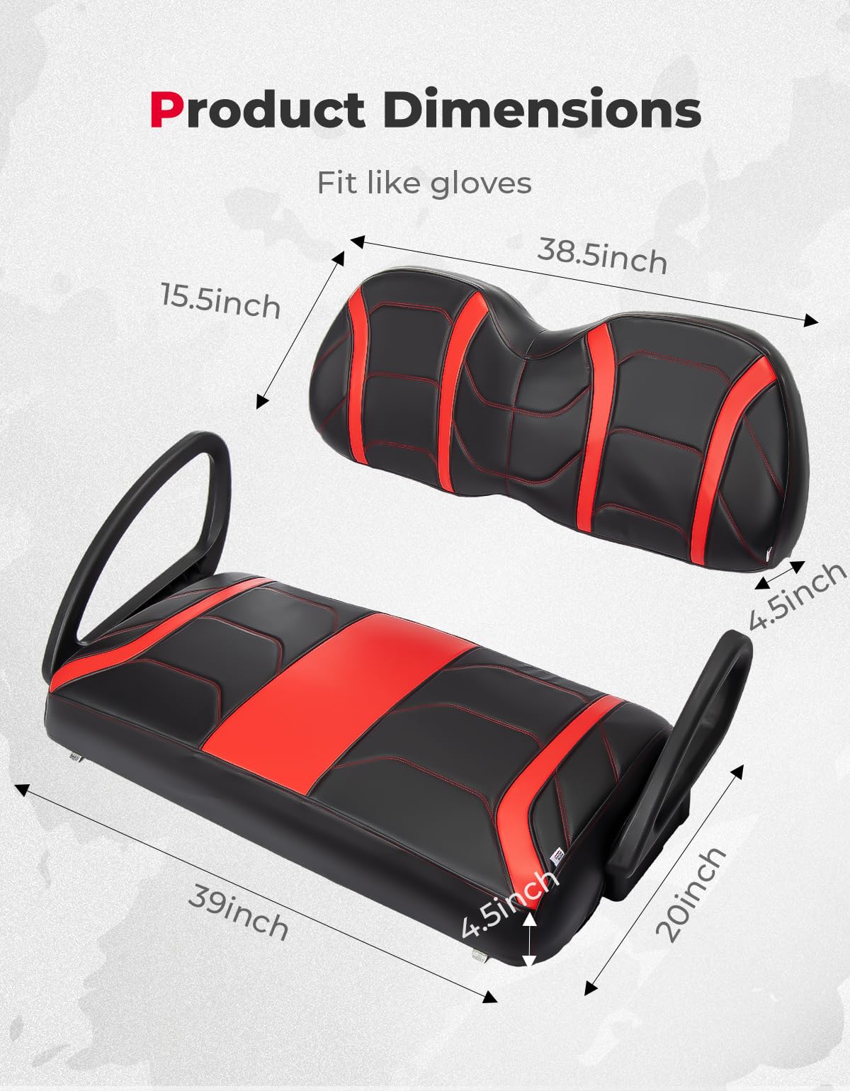 Photo of Seat Covers for Club Car Precedent, Tempo, Onward OEM by Kemimoto - Premium for UTVs / Side by Sides
