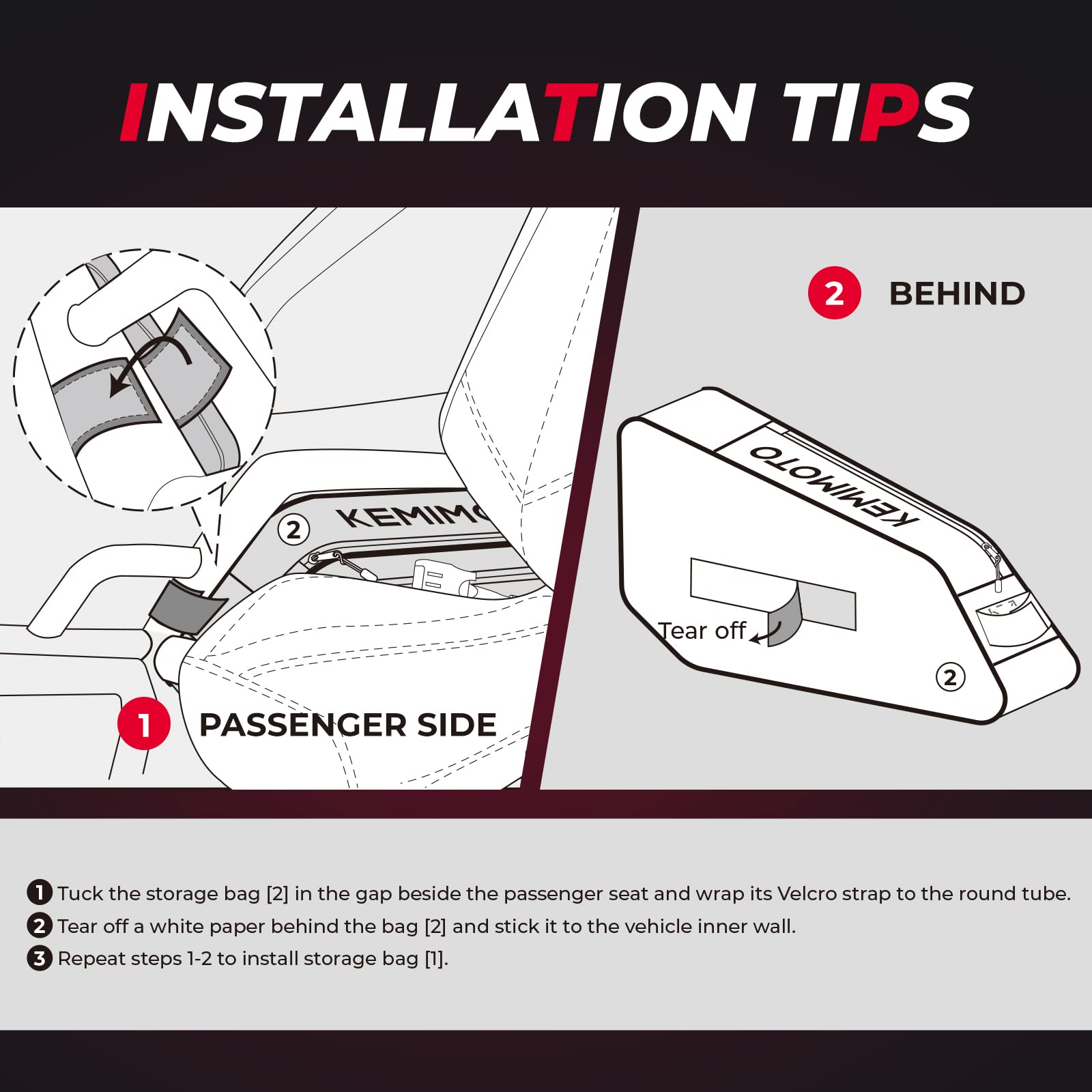 Windshield Wind Deflector & Side Storage Bags for Polaris Slingshot