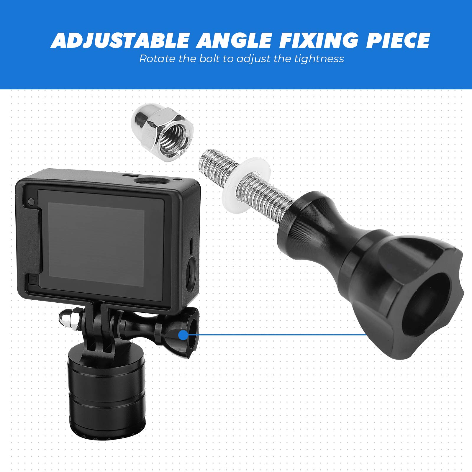 Photo of Go Pro Camera Holder for 1.75-2 inch roll bar by Kemimoto - Premium for UTVs / Side by Sides