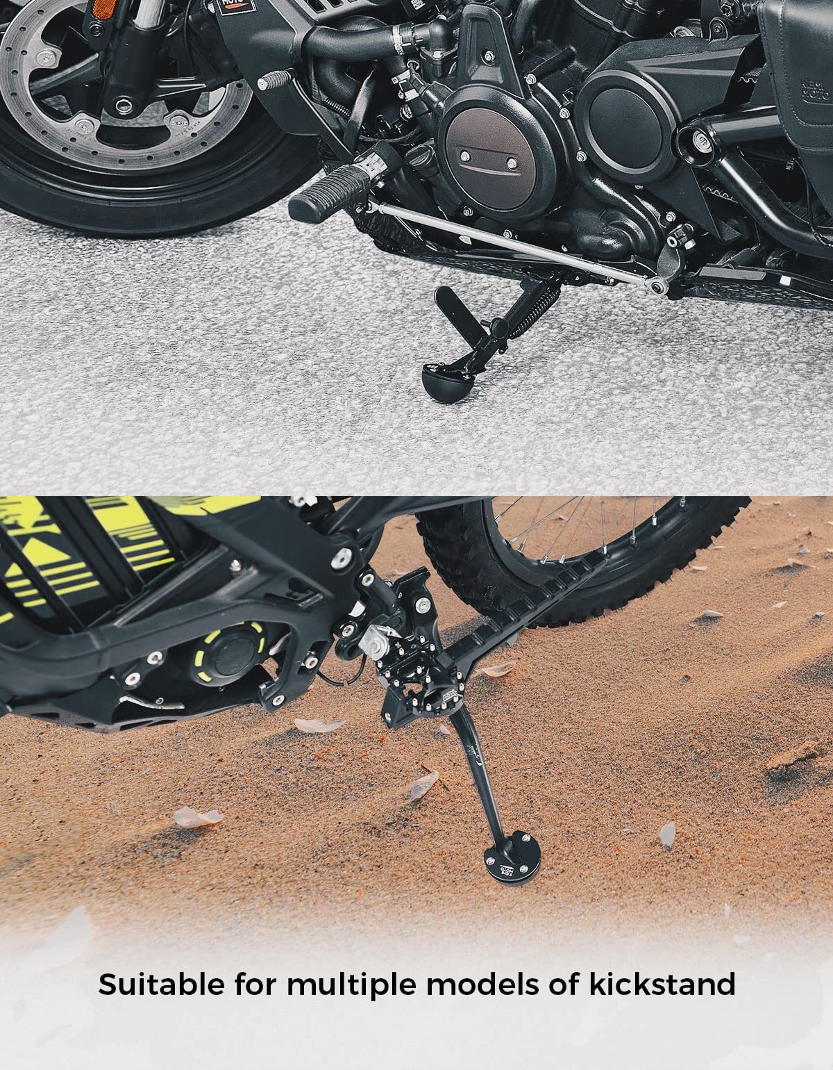 Photo of Motorcycle Kickstand Pad Ball for Grom MSX125 by Kemimoto - Premium for UTVs / Side by Sides