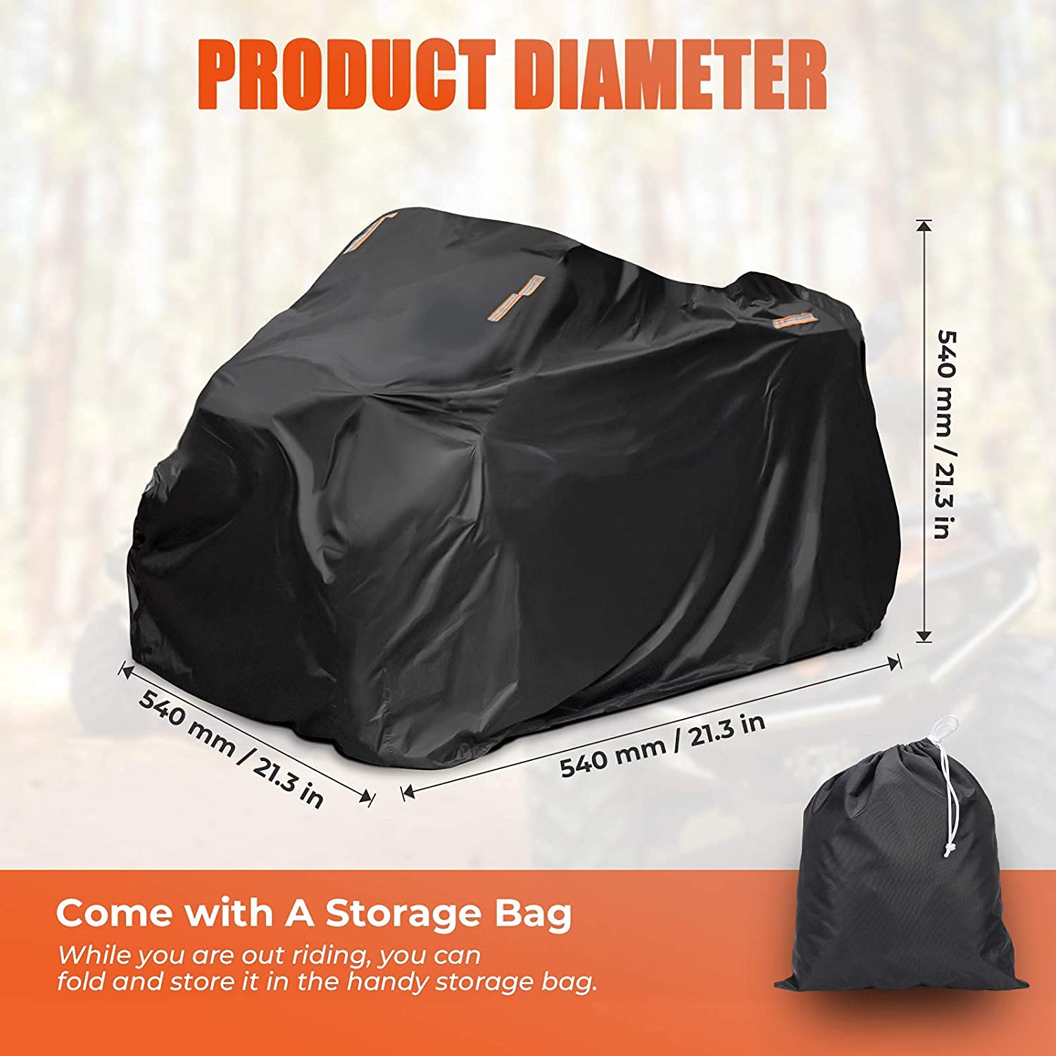 Photo of Universal ATV Waterproof Heavy Duty Cover by Kemimoto - Premium for UTVs / Side by Sides