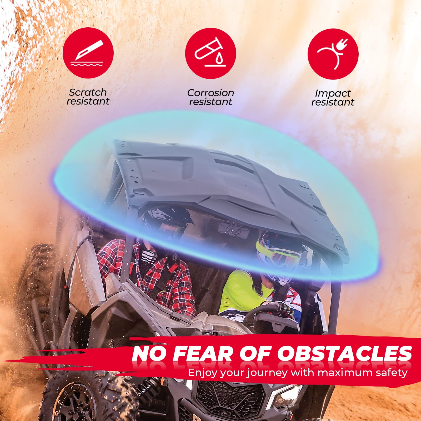 Photo of Kemimoto Hard Roof Top for Can-Am Maverick X3 Max, 4PCS Combination by Kemimoto - Premium for UTVs / Side by Sides