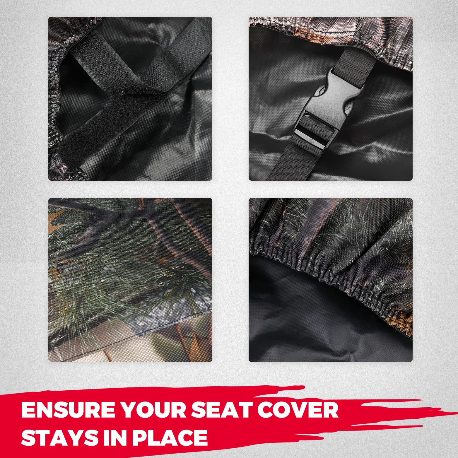 Photo of Seat Cover with Headrest Cover for Polaris Ranger Crew 1000/Crew XP 1000 by Kemimoto - Premium for UTVs / Side by Sides