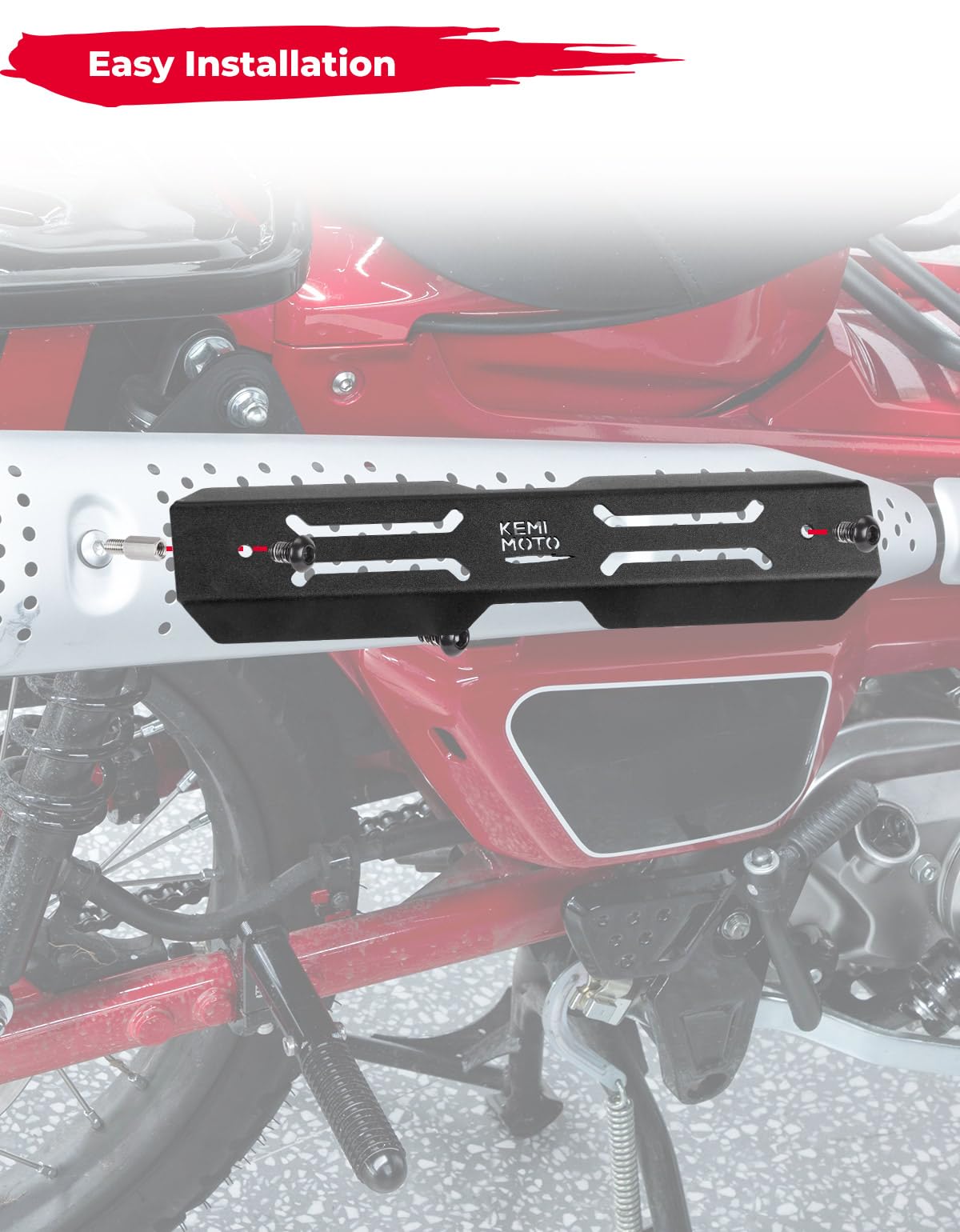 Photo of Metal Exhaust Heat Shield Guard Cover for CT125 by Kemimoto - Premium for UTVs / Side by Sides
