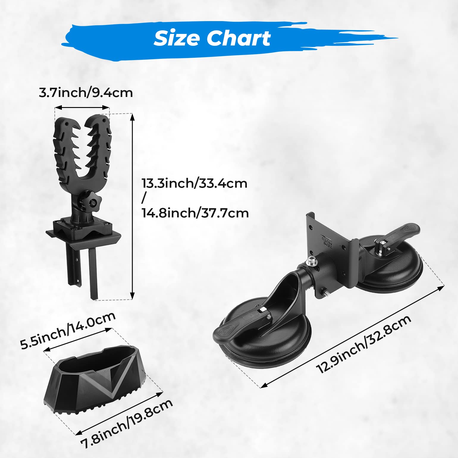 Photo of Tractor Gun Holder Rack for Glass Windshield by Kemimoto - Premium for UTVs / Side by Sides