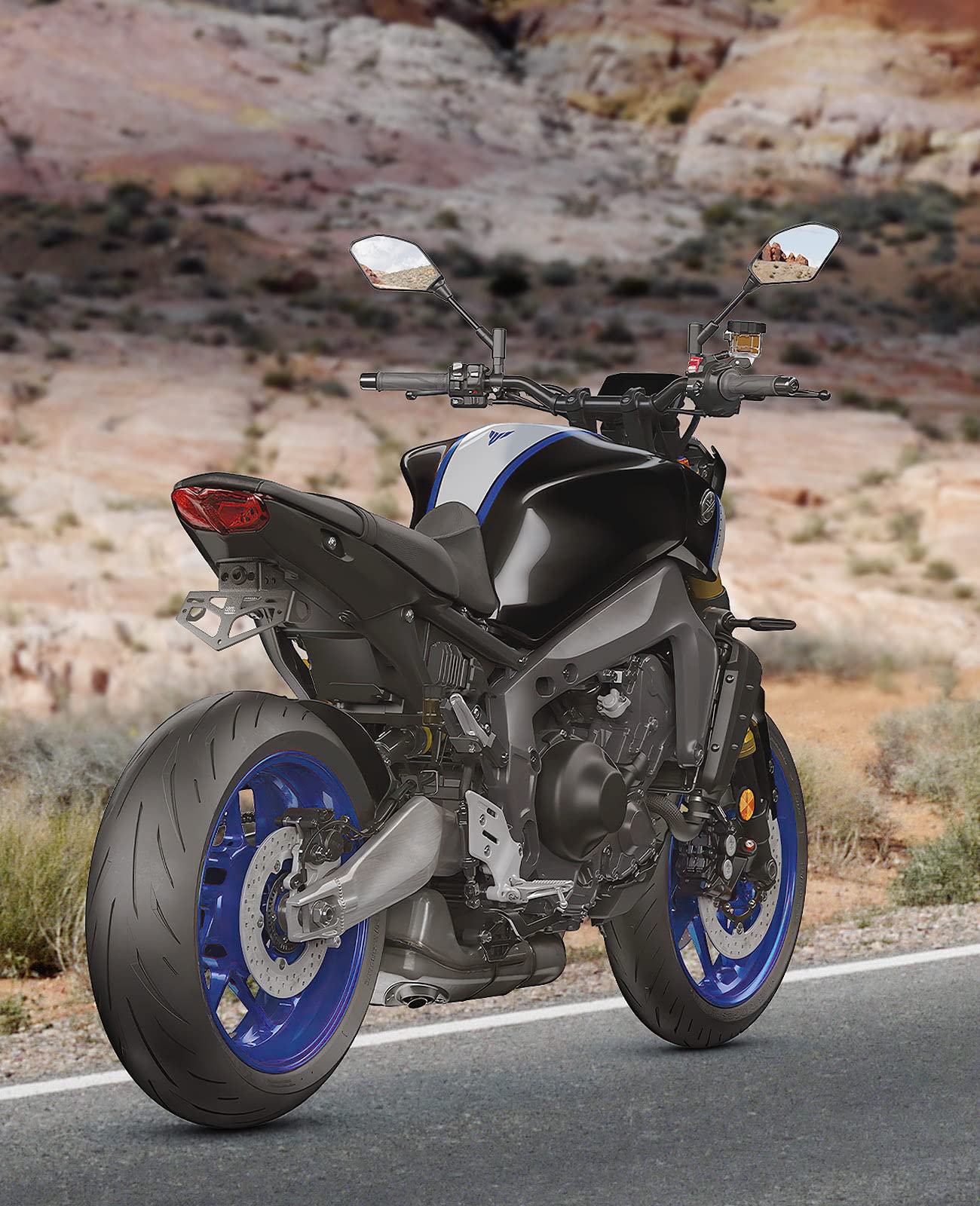Photo of Fender Eliminator License Plate Bracket for MT09 FZ09 2021-2023 by Kemimoto - Premium for UTVs / Side by Sides