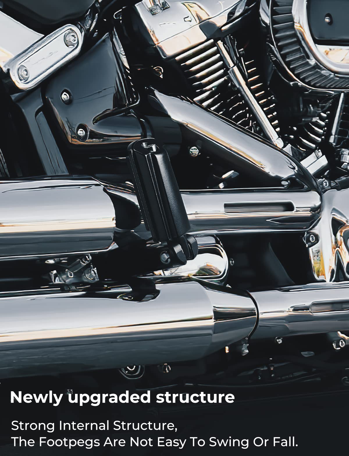 Photo of Passenger Foot Pegs with Support Mounting Kit for Softail by Kemimoto - Premium for UTVs / Side by Sides