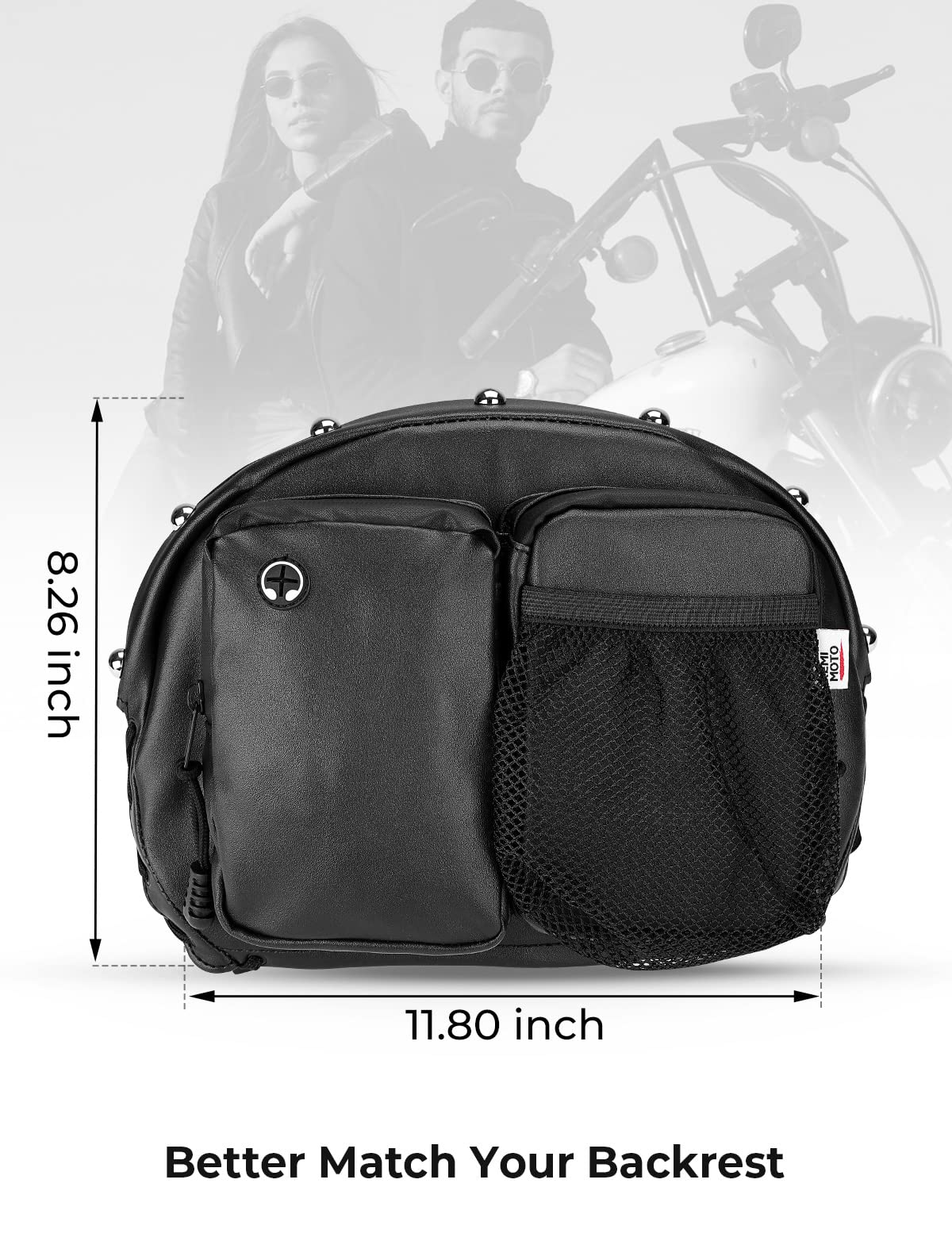 Photo of Motorcycle Rider Backrest Organizer Kit for Road Glide Touring Softail by Kemimoto - Premium for UTVs / Side by Sides