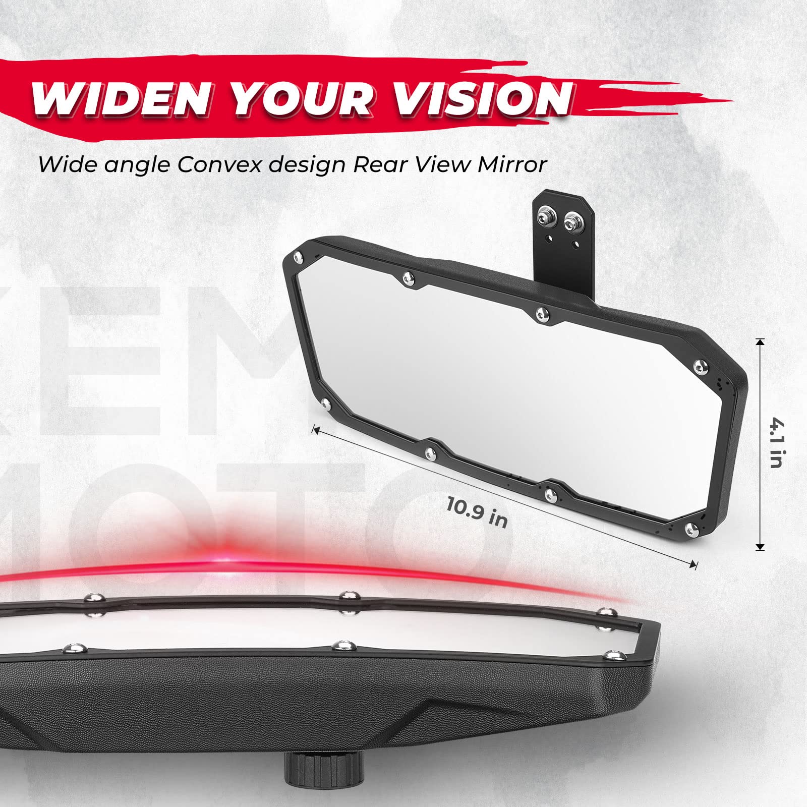 Photo of UTV Mirror Set for Ranger 500 570 900 1000 XP w/Pro-Fit tube cages by Kemimoto - Premium for UTVs / Side by Sides