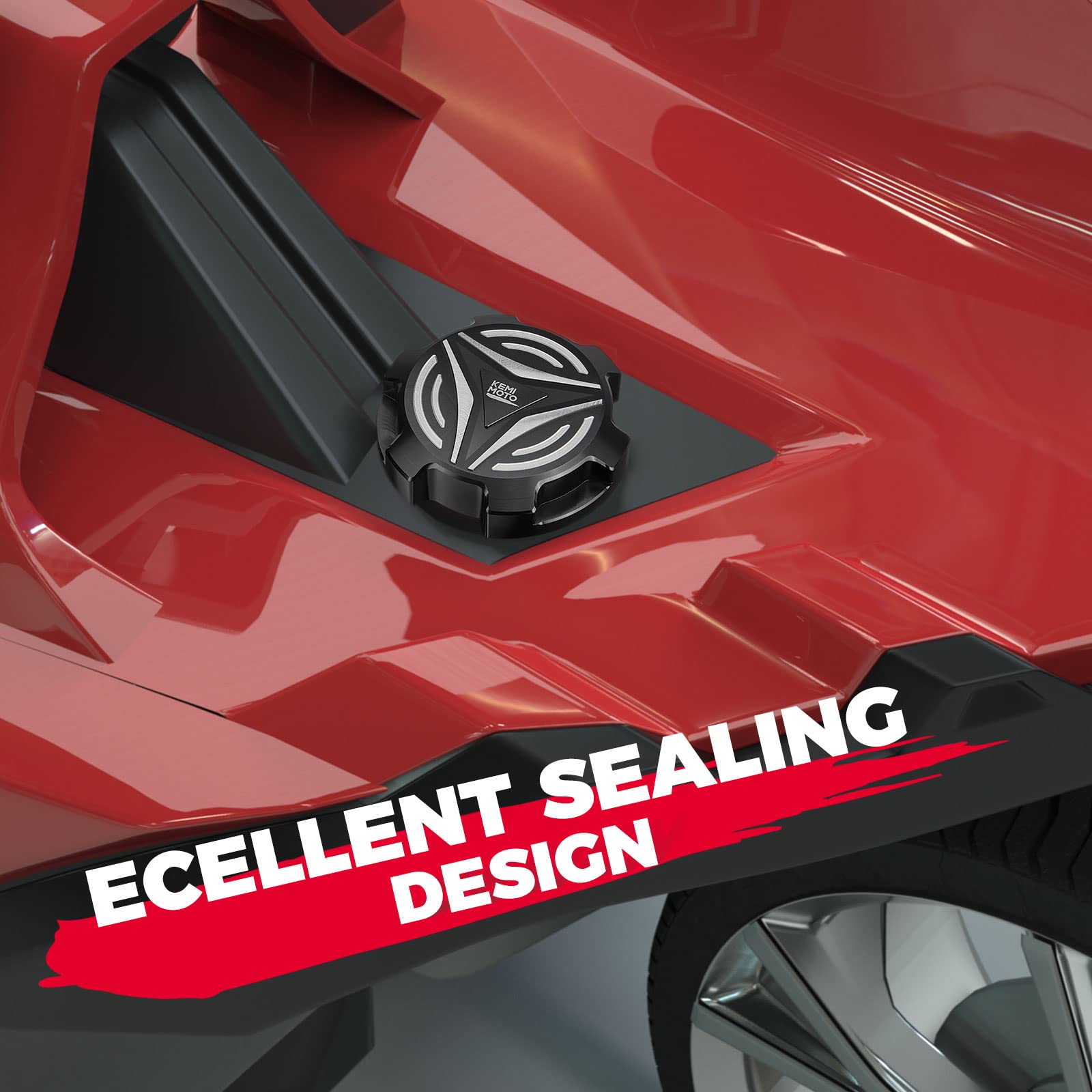 Photo of Side Storage Bags & Aluminum Gas Cap for Polaris Slingshot by Kemimoto - Premium for UTVs / Side by Sides