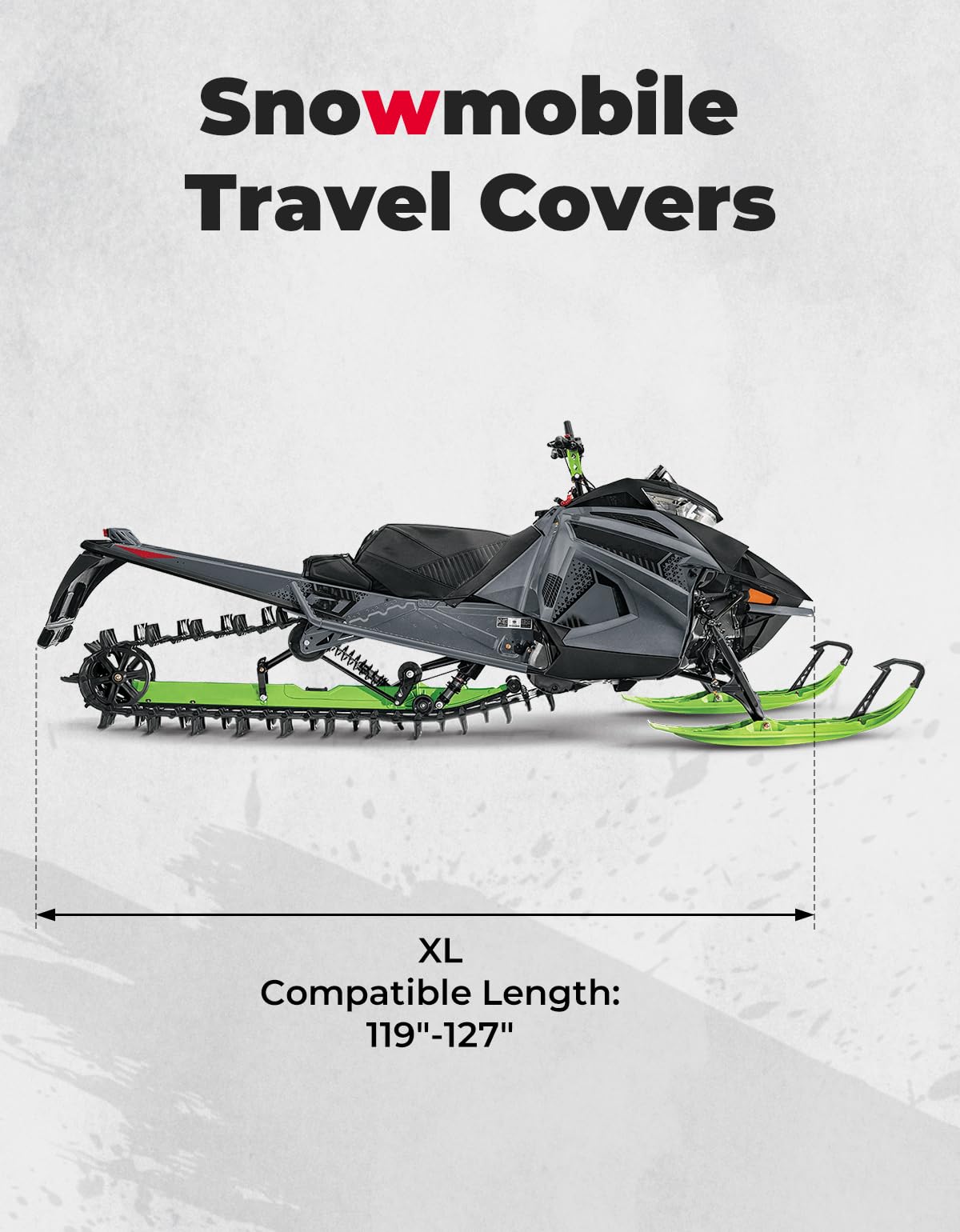 Photo of Snowmobile Cover 420D Heavy-Duty Waterproof Sled Ski Cover by Kemimoto - Premium for UTVs / Side by Sides