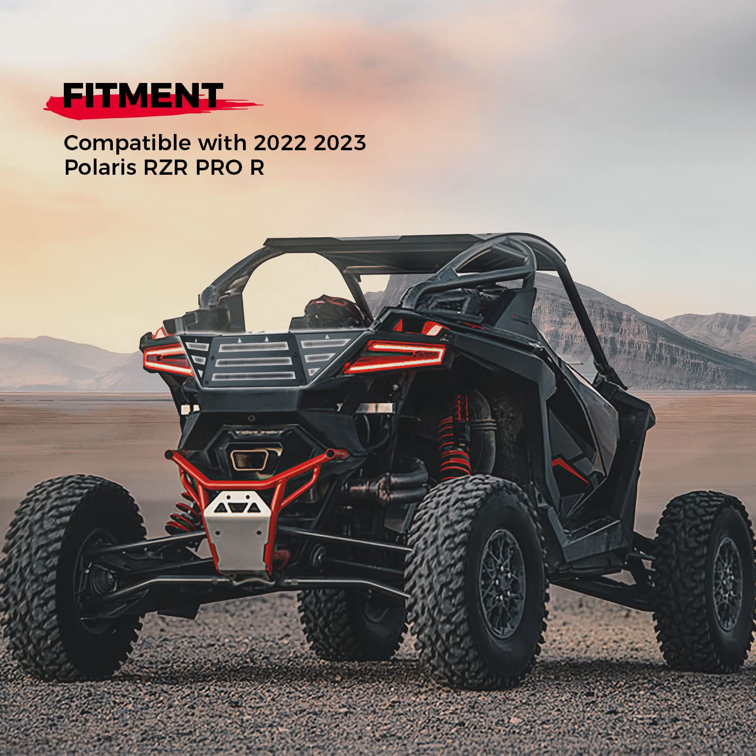 Photo of Rear Cargo Bed Extender Tailgate for Polaris RZR Pro R/4 2022-2024 by Kemimoto - Premium for UTVs / Side by Sides