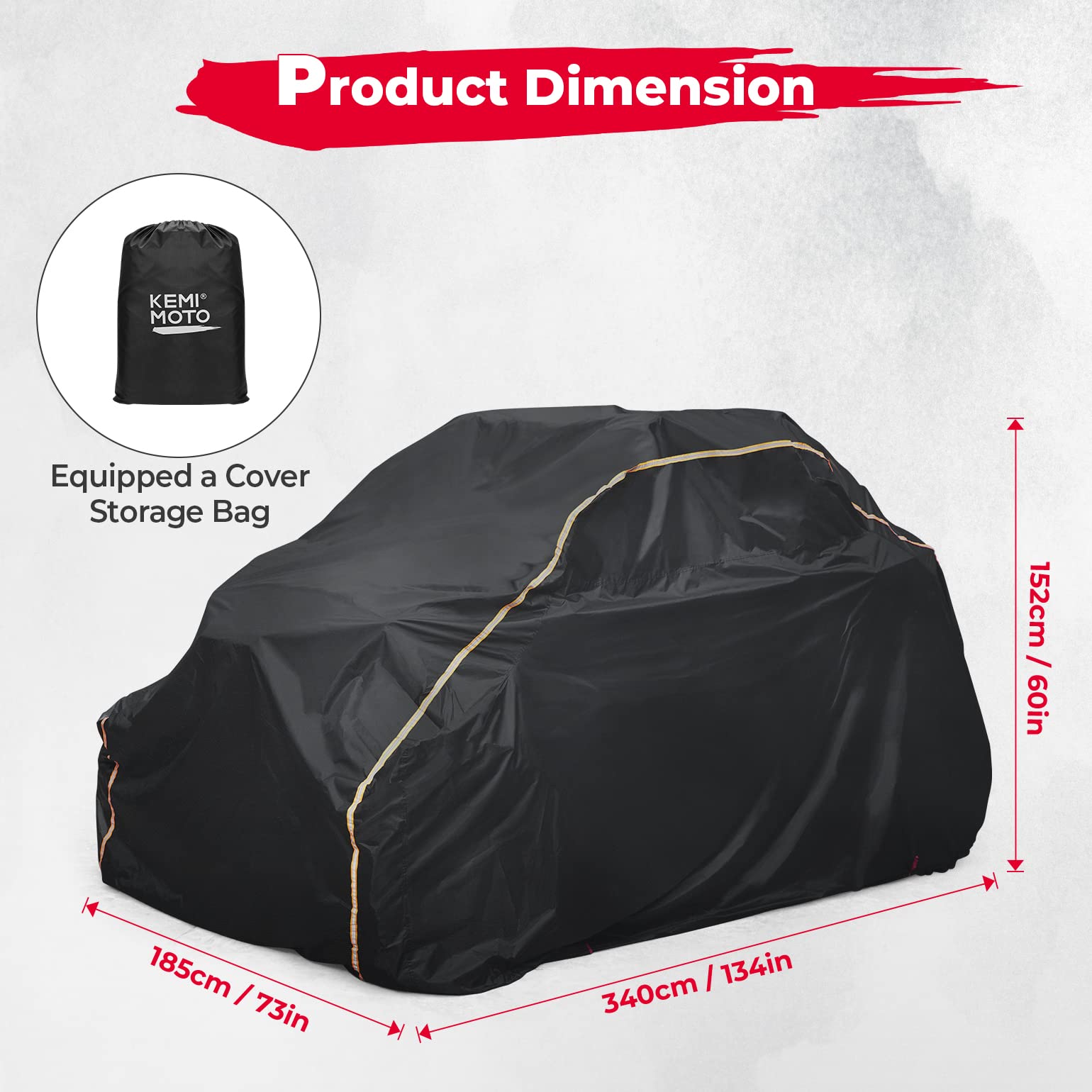 Photo of UTV Cover for Can-Am Maverick X3, Polaris RZR, Kawasaki by Kemimoto - Premium for UTVs / Side by Sides