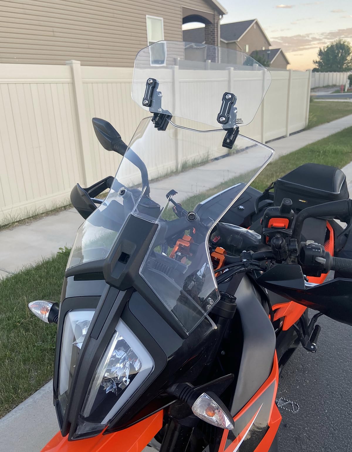 Photo of Motorcycle Windshield Adjustable Extension Clip by Kemimoto - Premium for UTVs / Side by Sides
