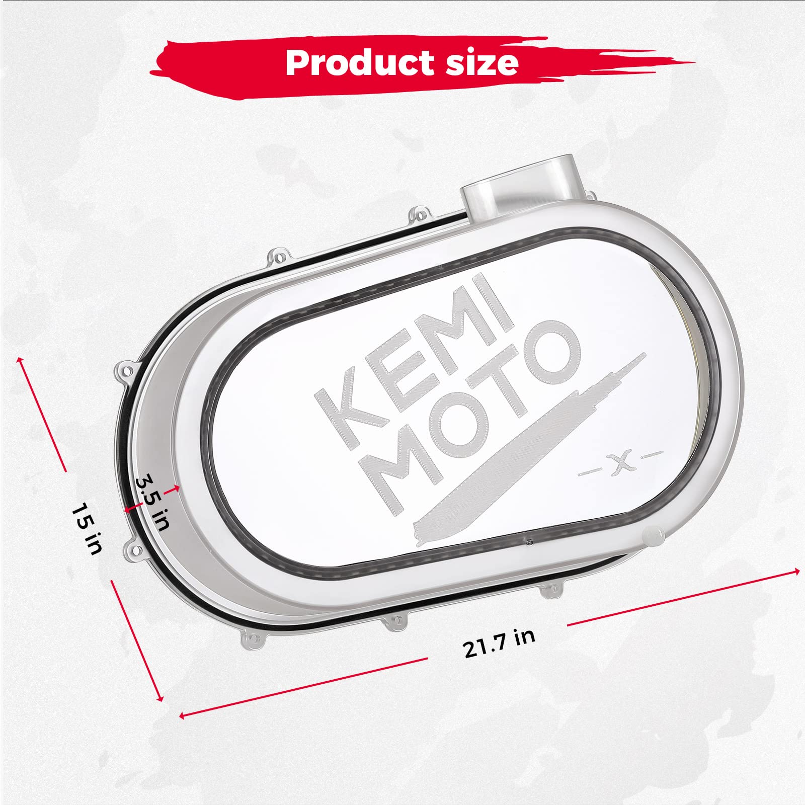 Photo of Outer Clutch Cover with RGB LED Strip Lights for Can-Am Maverick X3/MAX by Kemimoto - Premium for UTVs / Side by Sides