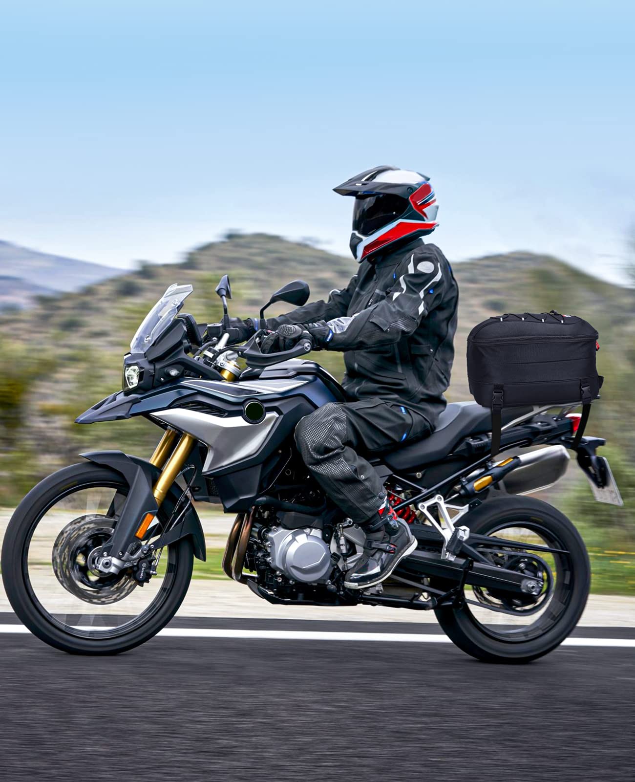 Photo of 22L-30L Motorcycle Tail Bag by Kemimoto - Premium for UTVs / Side by Sides