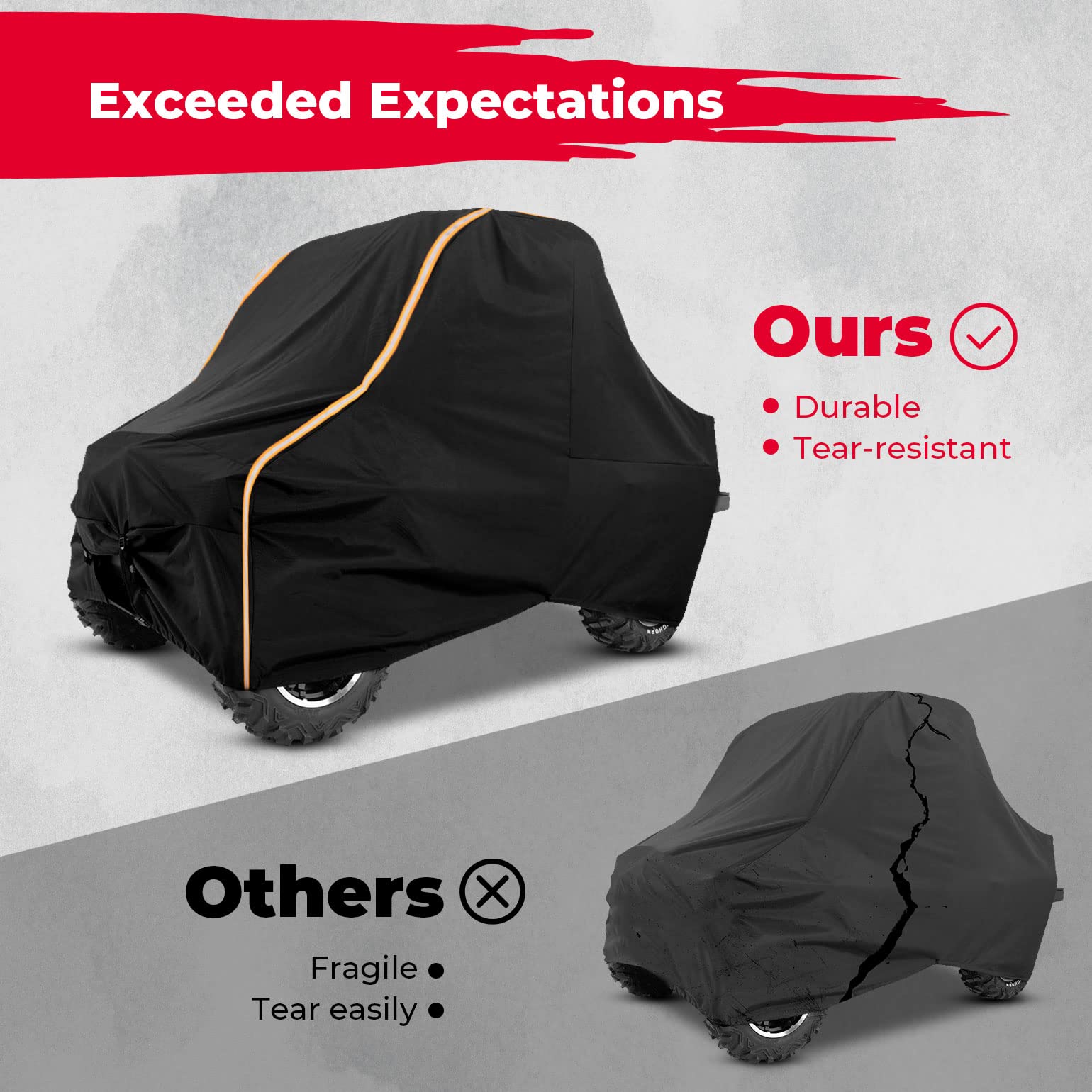 Photo of UTV Storage Sun Rain UV Cover for Polaris Ranger RZR XP 1000 by Kemimoto - Premium for UTVs / Side by Sides