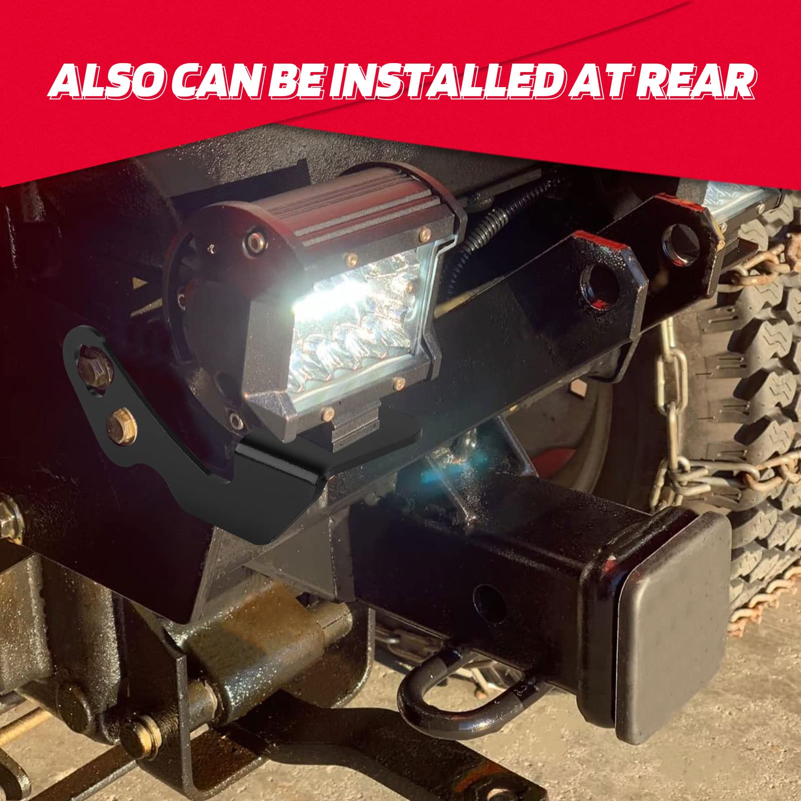 Photo of LED Light Mount A-Pillar Mount Light Bracket for Polaris RZR (2 packs) by Kemimoto - Premium for UTVs / Side by Sides