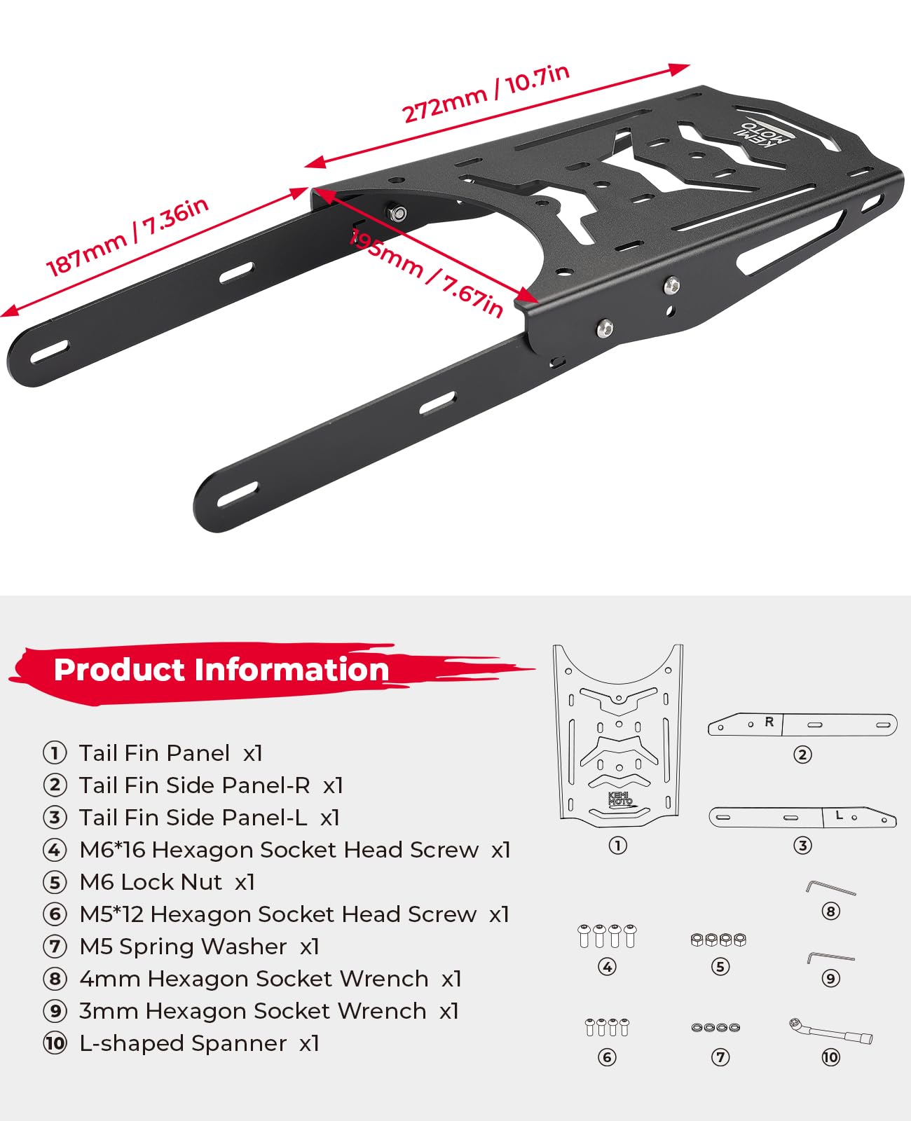 Photo of Rear Rack Aluminum for Super73 Z/S Series by Kemimoto - Premium for UTVs / Side by Sides