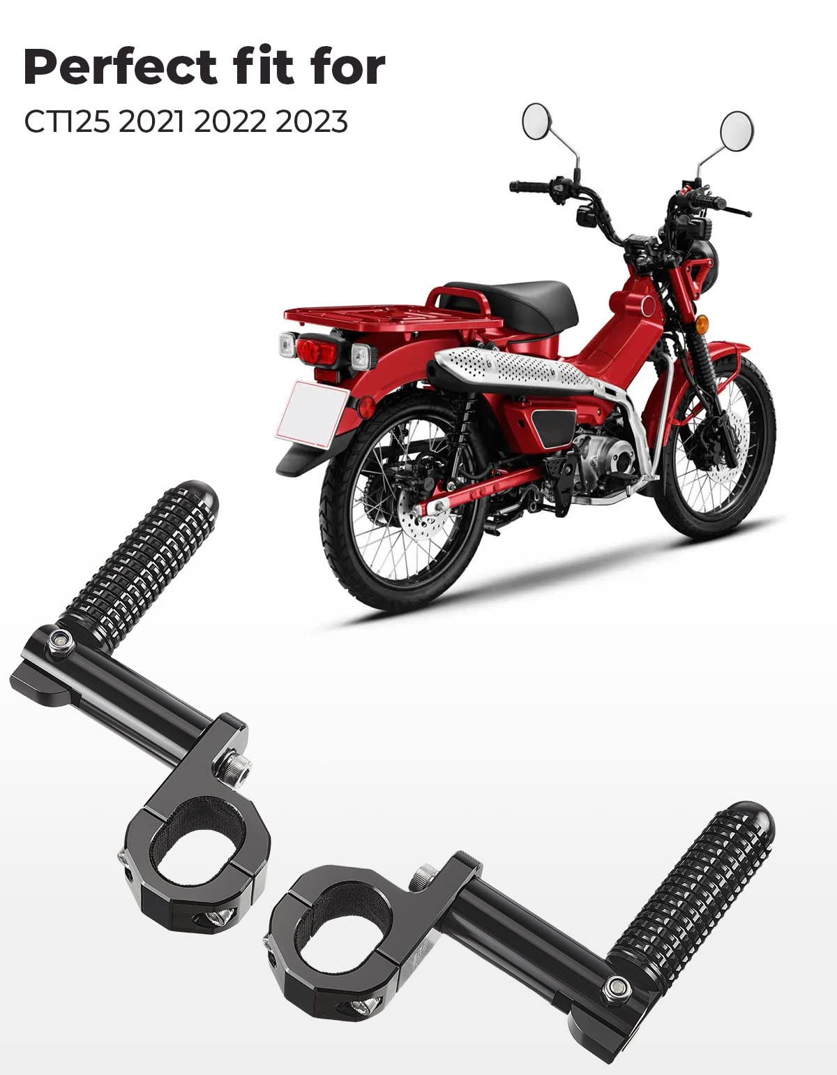 Photo of Rear Passenger Footrest Foot Pegs for CT125 Trail 125 by Kemimoto - Premium for UTVs / Side by Sides