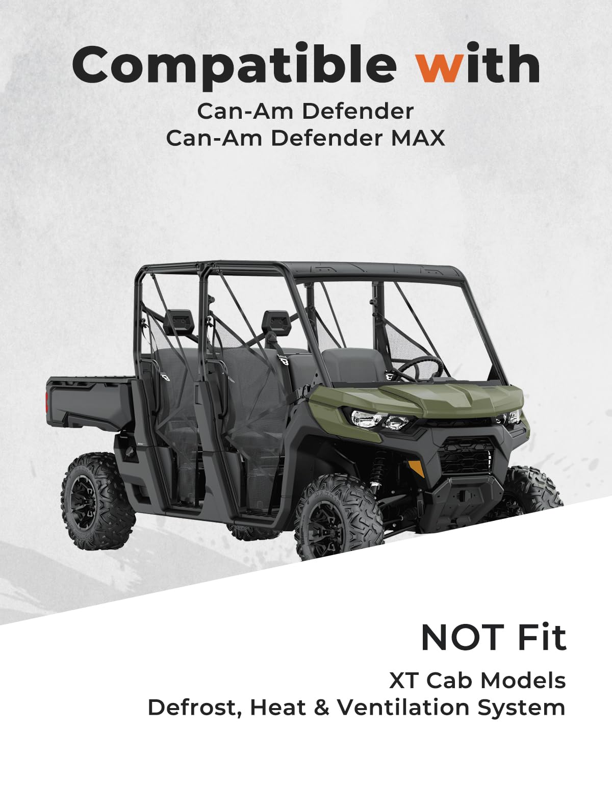Photo of 2PCS Dash Storage Nets for Can-Am Defender / MAX by Kemimoto - Premium for UTVs / Side by Sides