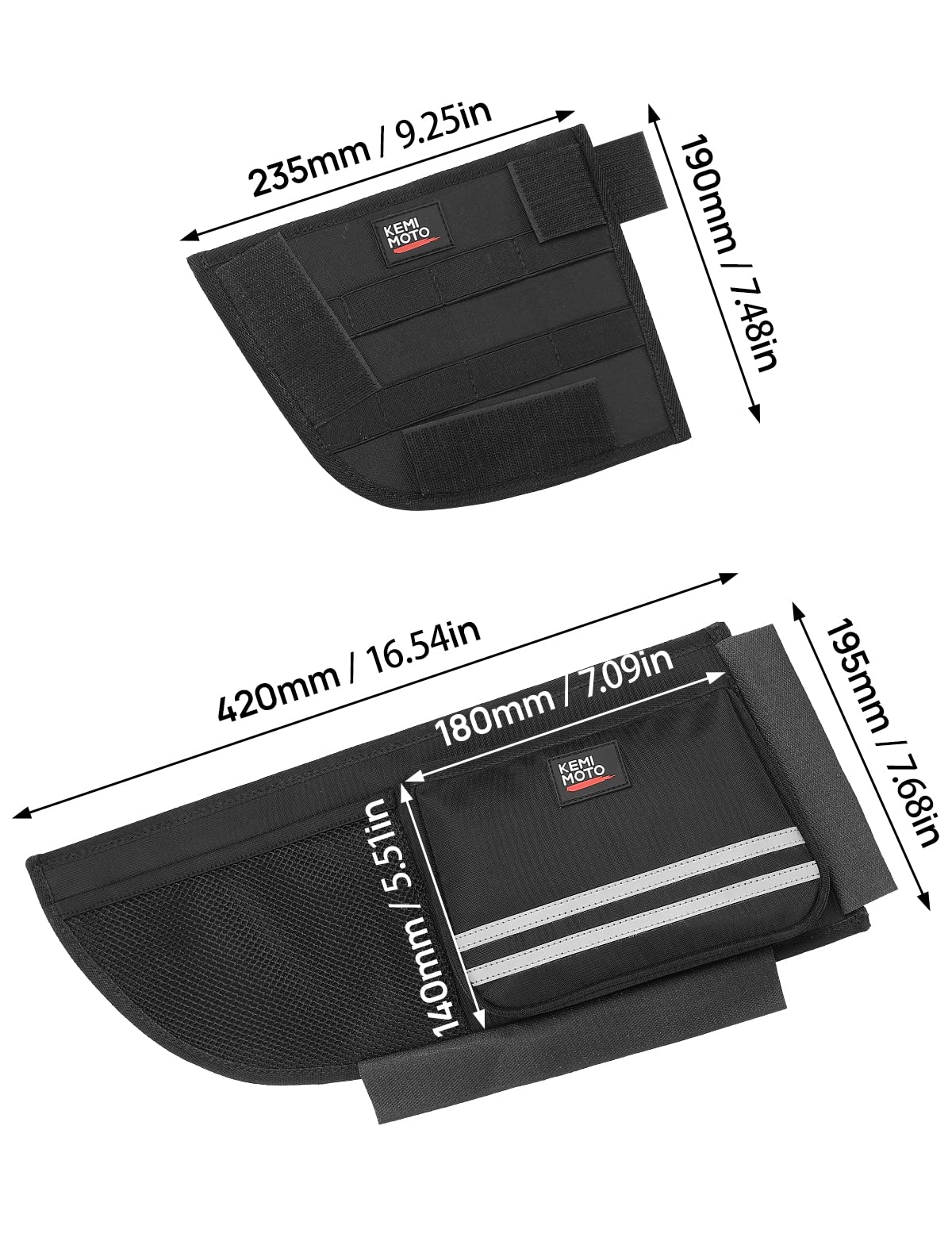 Photo of Tour Pack Organizer with Mesh Pocket and Dividers by Kemimoto - Premium for UTVs / Side by Sides