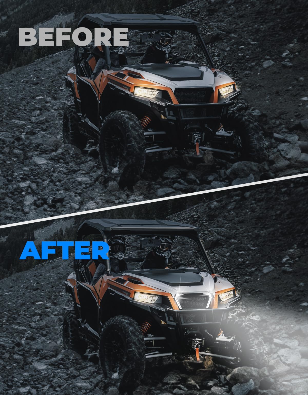 Photo of Kemimoto 2x Front Fang Accent Light Turn Signal For Polaris General 1000 2016-2024 by Kemimoto - Premium for UTVs / Side by Sides