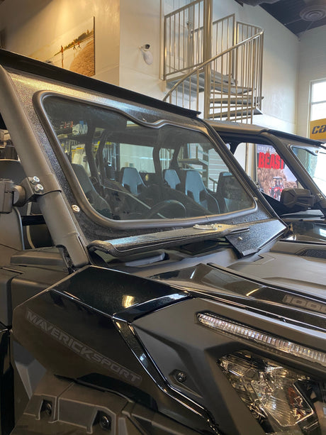 Photo of CANAM MAVERICK SPORT/TRAIL FRONT WINDSHIELD 2018+ by Dirt Warrior Accessories - Premium WINDSHIELD for UTVs / Side by Sides