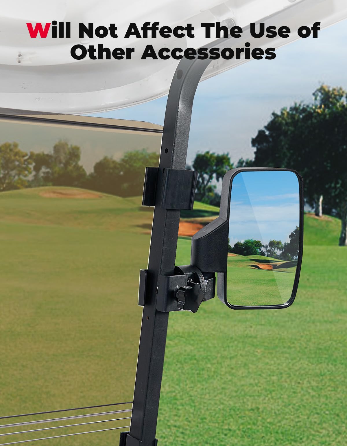 Photo of Foldable Golf Cart Windshield for Club Car Precedent Gas/Electric by Kemimoto - Premium for UTVs / Side by Sides