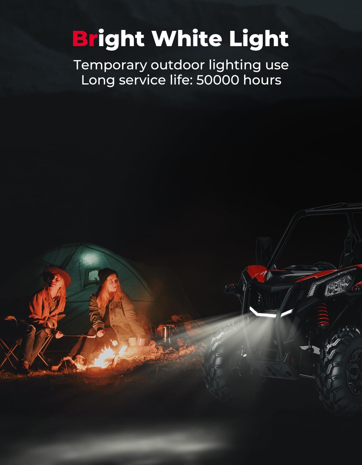 Photo of Kemimoto Front Grille Light, LED Accent Light for Can-Am Maverick Trail Sport by Kemimoto - Premium for UTVs / Side by Sides