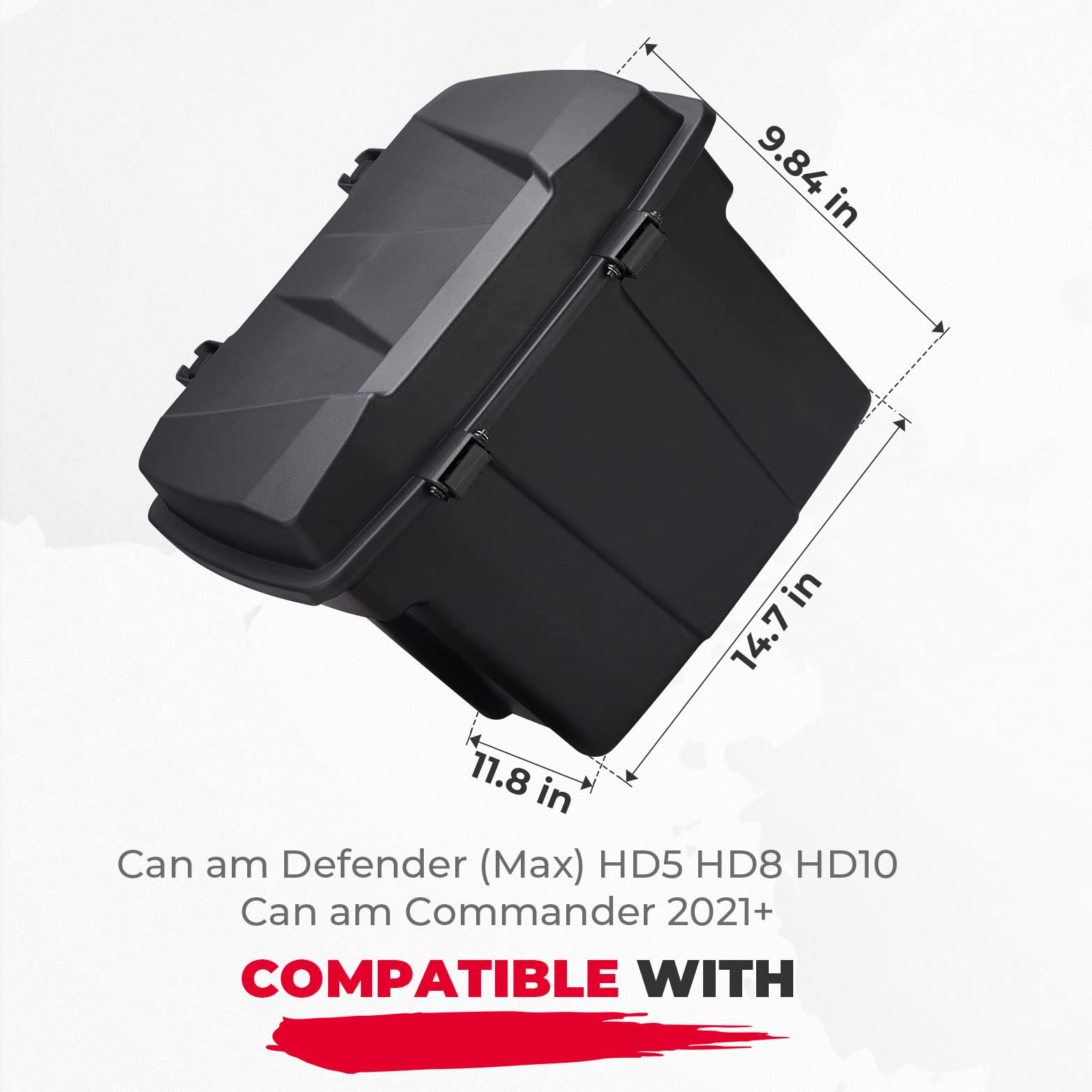 Photo of Removable 20L Cargo Storage Box & Storage Box for Can-Am Defender by Kemimoto - Premium for UTVs / Side by Sides