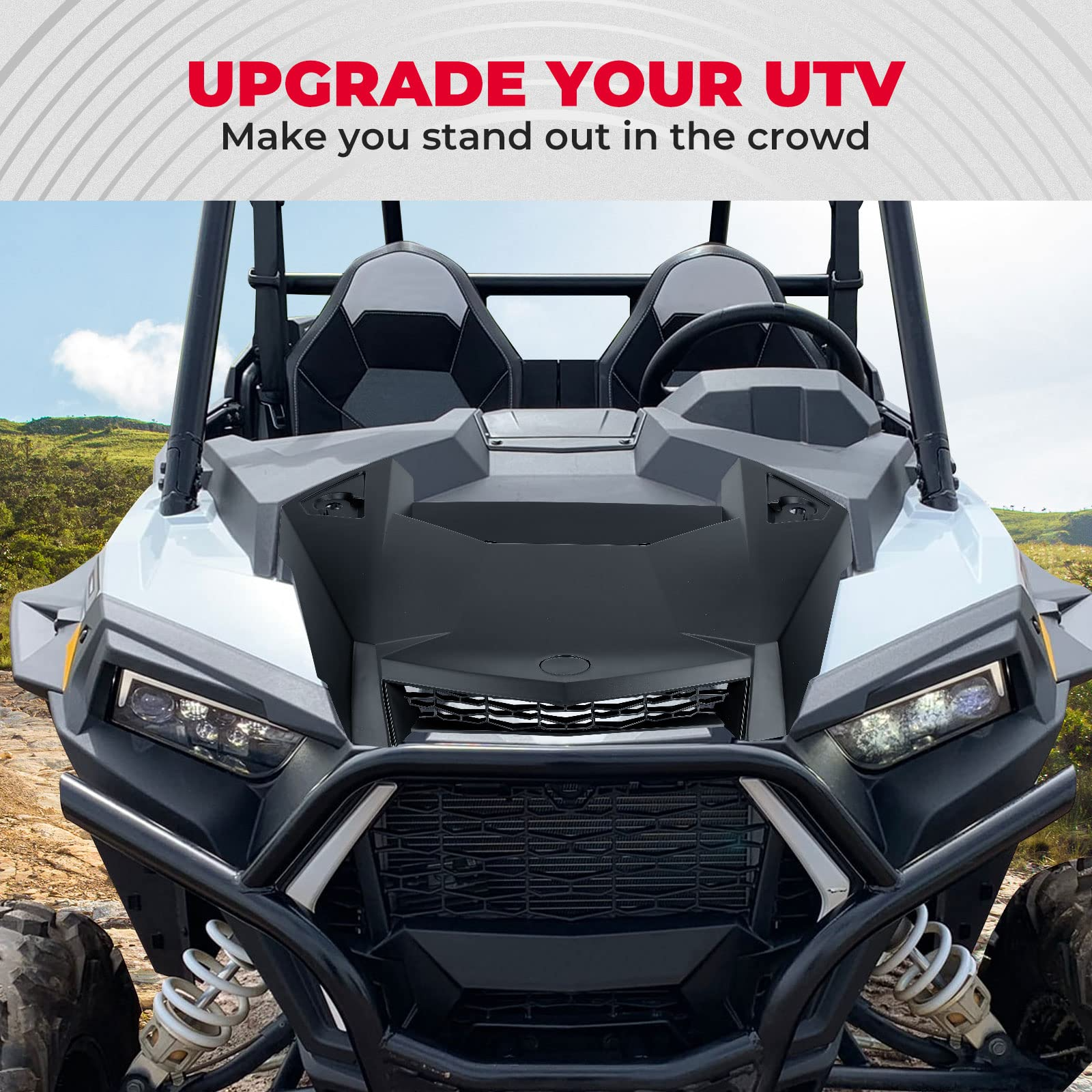 Photo of Kemimoto Hood Scoop Replacement Air Intake Cover Kit for Polaris RZR XP 1000 by Kemimoto - Premium for UTVs / Side by Sides