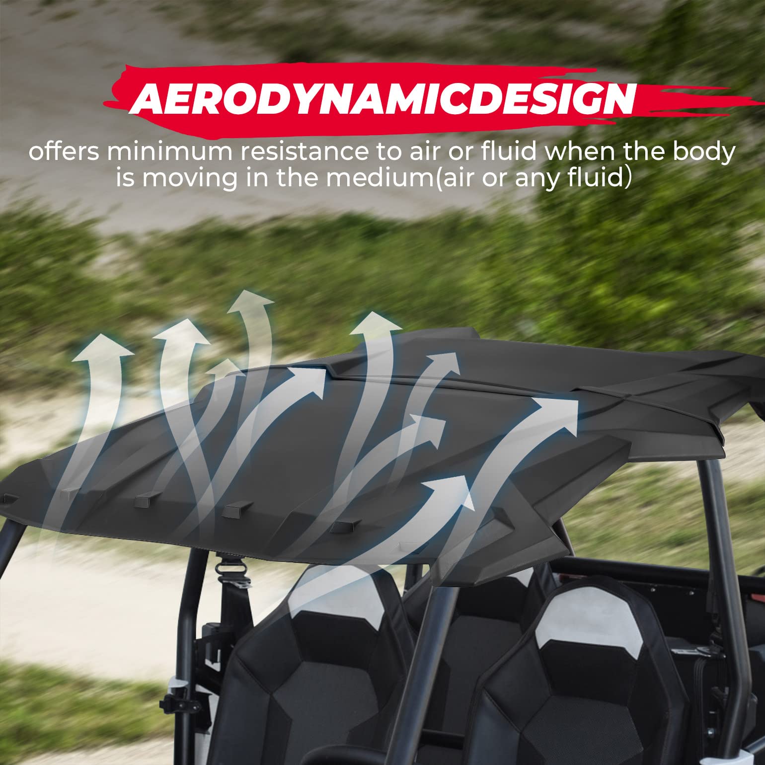 Photo of Kemimoto Hard Roof 4 Seater for Polaris RZR XP 4 1000/Turbo 2014-2023 by Kemimoto - Premium for UTVs / Side by Sides