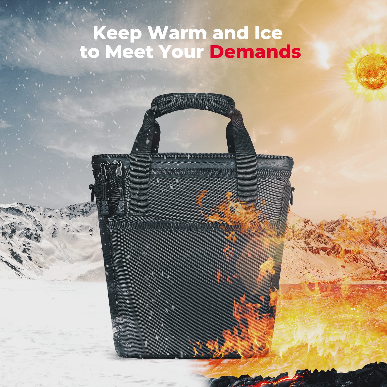 Photo of UTV Universial Ice Bag Cooler Bag for Polaris, Can Am, Kawasaki by Kemimoto - Premium for UTVs / Side by Sides