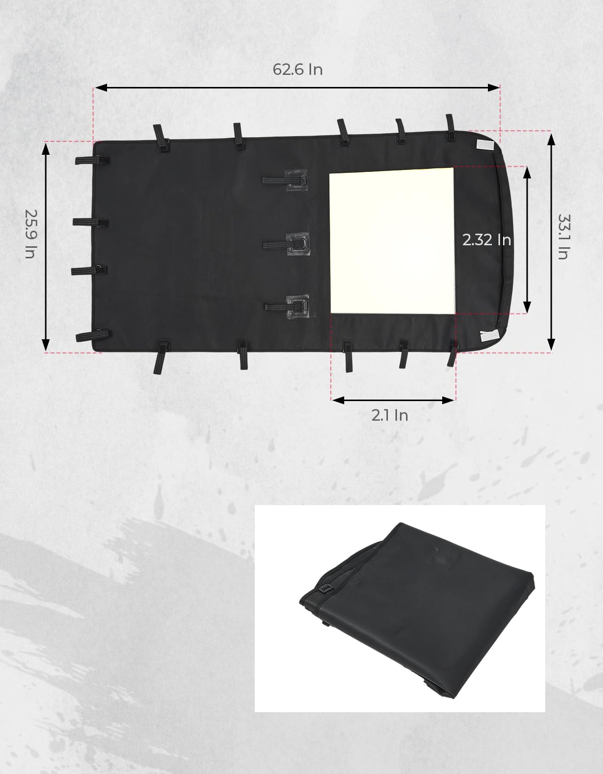 Photo of Waterproof Soft Roof Top for Polaris RZR XP 4 1000/ 4 Turbo / 4 900 by Kemimoto - Premium for UTVs / Side by Sides