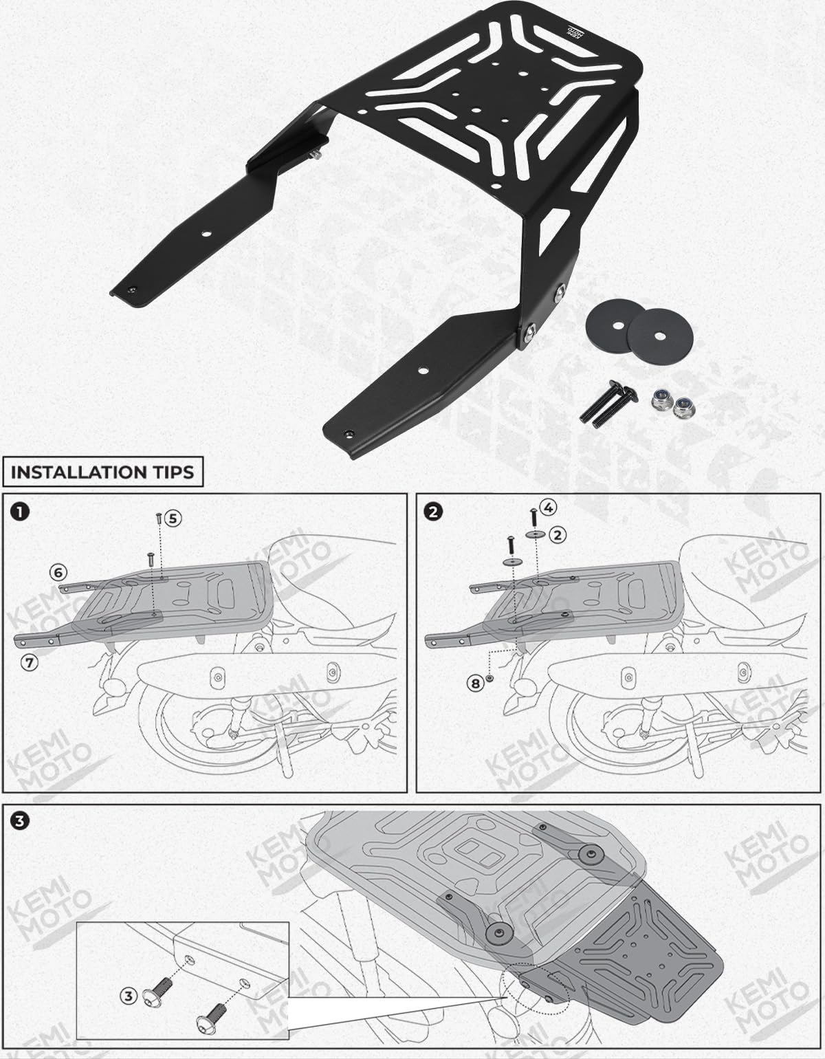 Photo of Rear Storage Rack for CT125 Trail 125 Hunter Cub 2021-2024 by Kemimoto - Premium for UTVs / Side by Sides