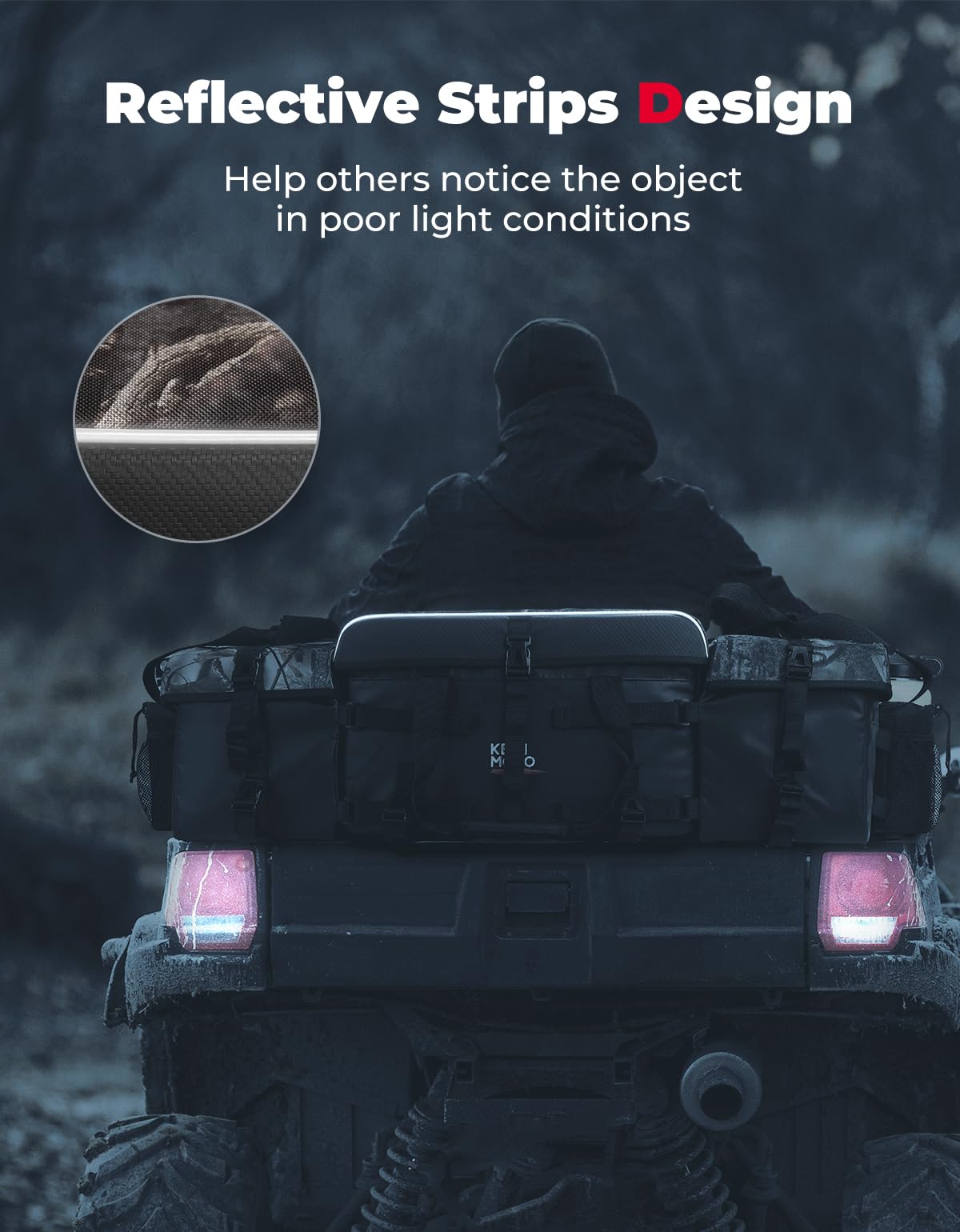 Photo of ATV 76L Seat Cargo Bag /Cushion Soft Cooler Bags by Kemimoto - Premium for UTVs / Side by Sides