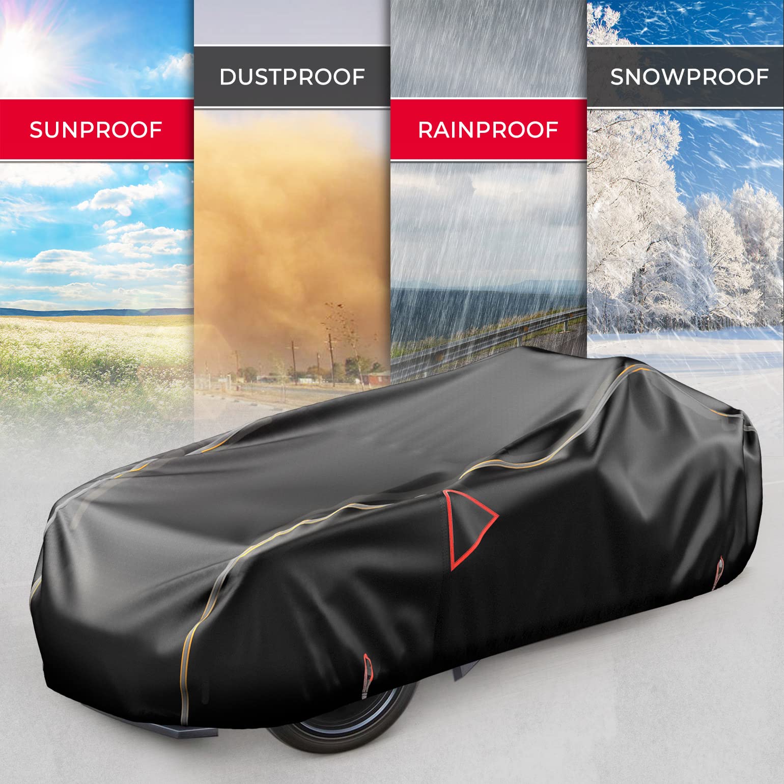 Photo of Kemimoto Full Cover with Reflective Strips For Polaris Slingshot S/R/SL/SLR/GT by Kemimoto - Premium for UTVs / Side by Sides