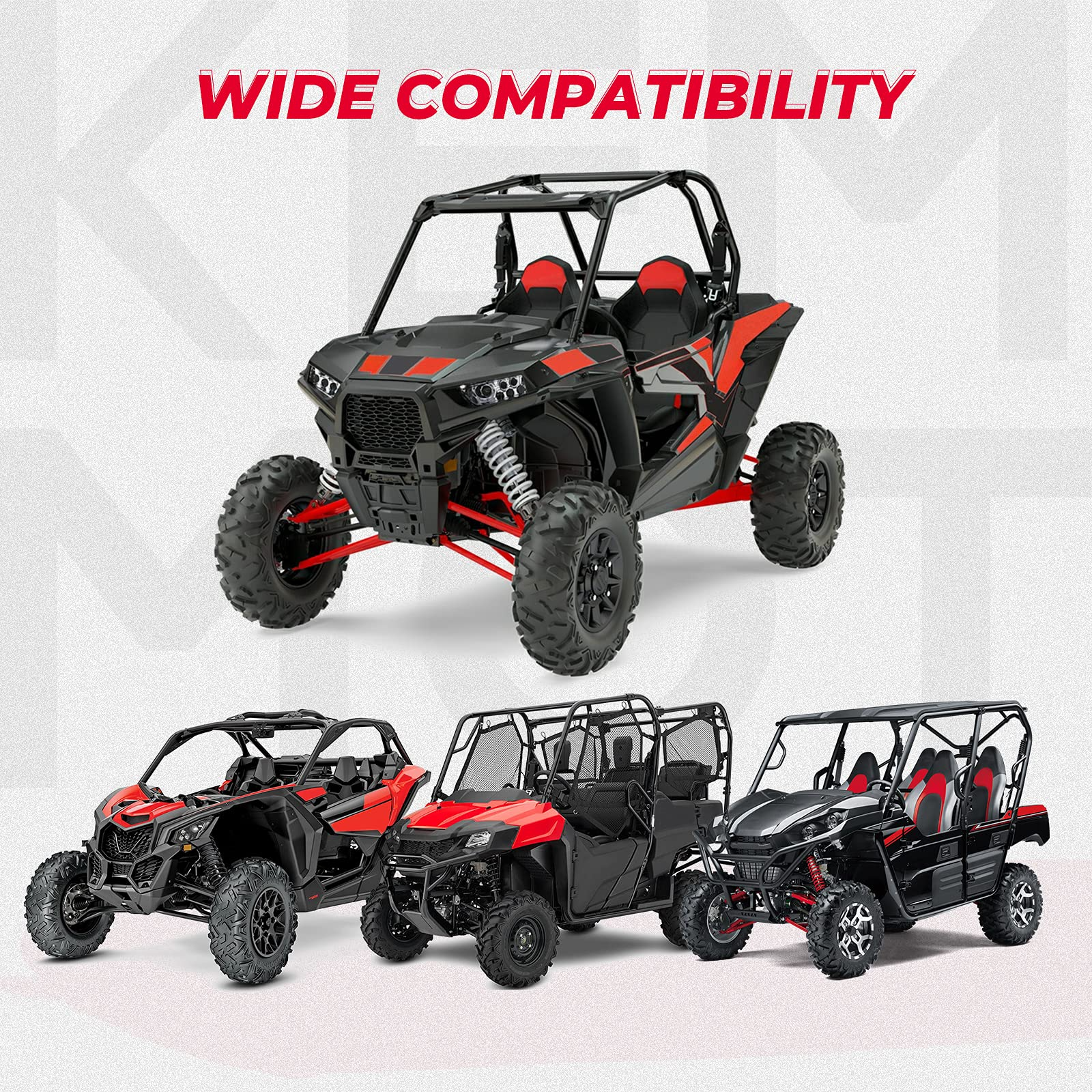 Photo of UTV Shotgun Holder Fit 1.75” 2” Roll Bars Ski Rack Bow Rack (2 pieces) by Kemimoto - Premium for UTVs / Side by Sides