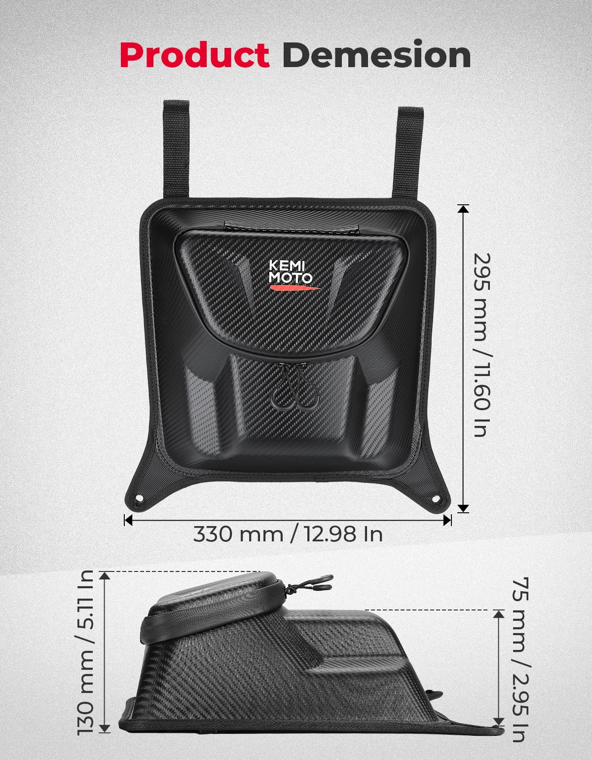 Photo of Upgraded EVA UTV Center Storage Bag with PVC Zippers for Polaris RZR by Kemimoto - Premium for UTVs / Side by Sides