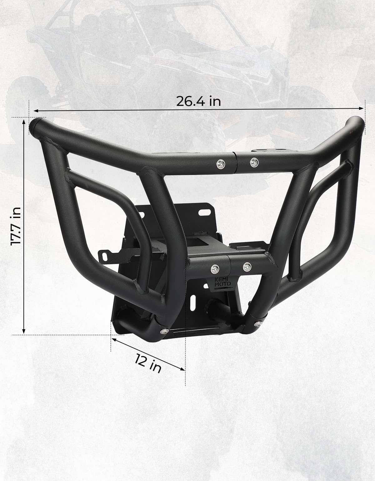 Photo of Spotlight Ready Front Bumper for Can-Am Maverick X3/X3 MAX by Kemimoto - Premium for UTVs / Side by Sides