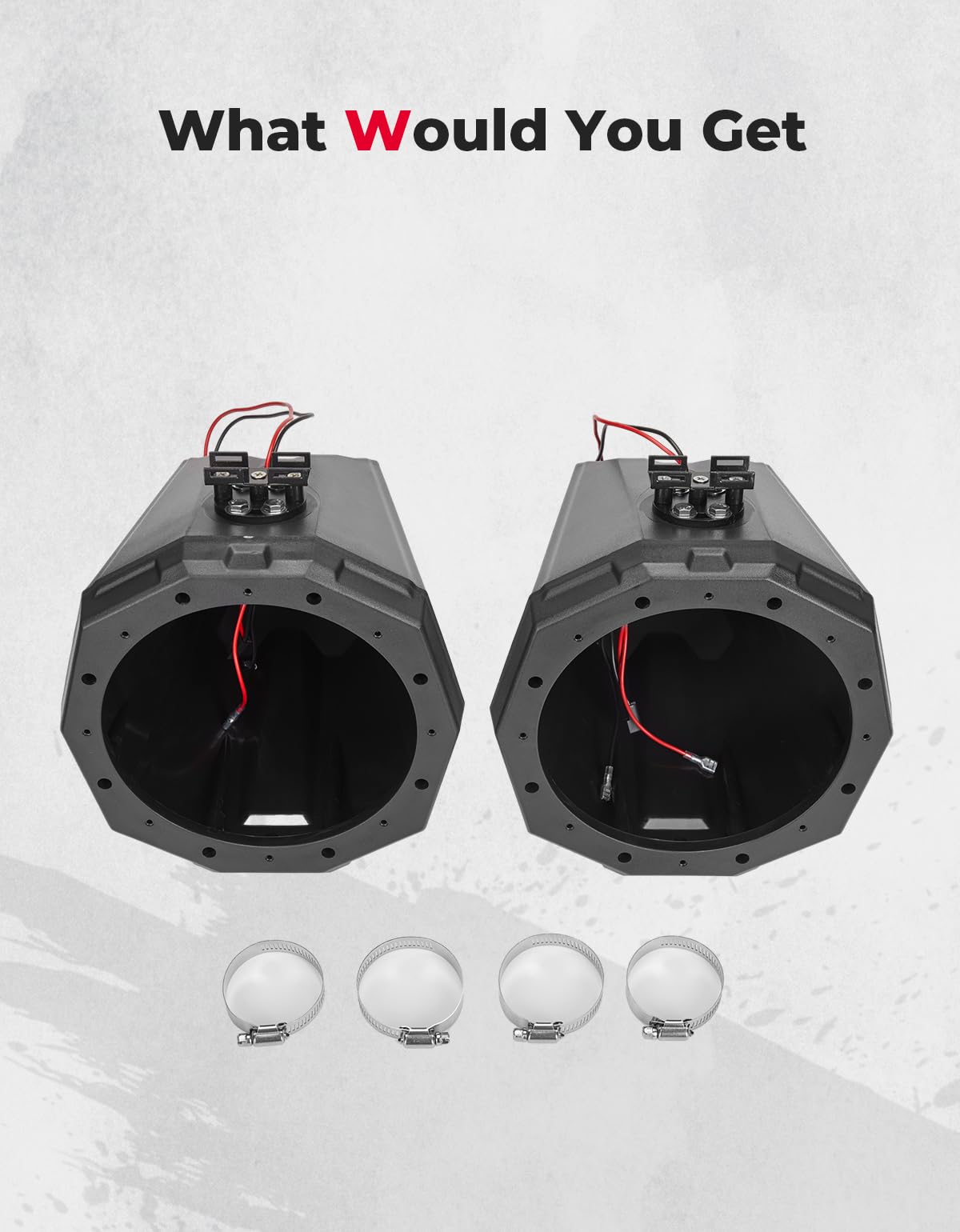 Photo of Kemimoto 8-Inch Speaker Pod Enclosure for All 1.5" to 2" Roll Bar by Kemimoto - Premium for UTVs / Side by Sides