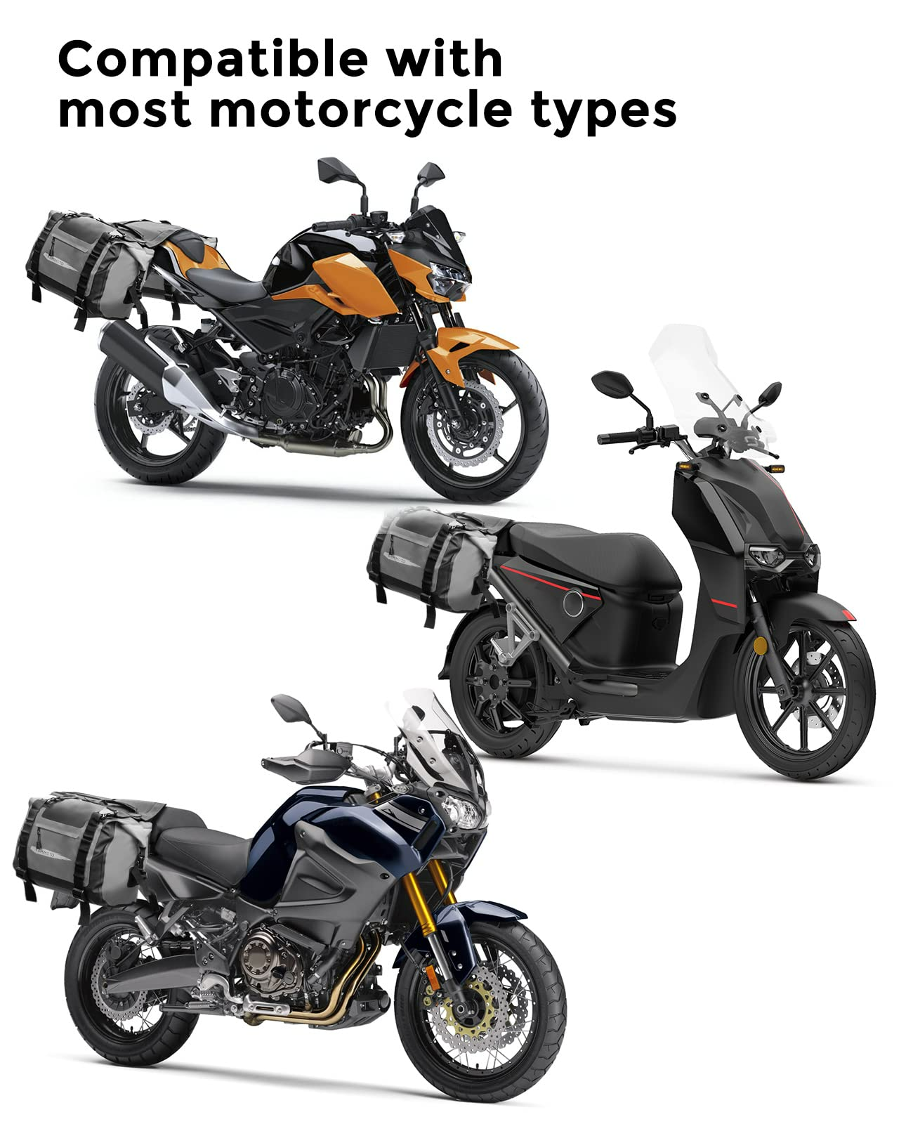 Photo of Luggage Bag, Waterproof Saddle Bags Side Bags for Motorbike Travel (25L*2) by Kemimoto - Premium for UTVs / Side by Sides