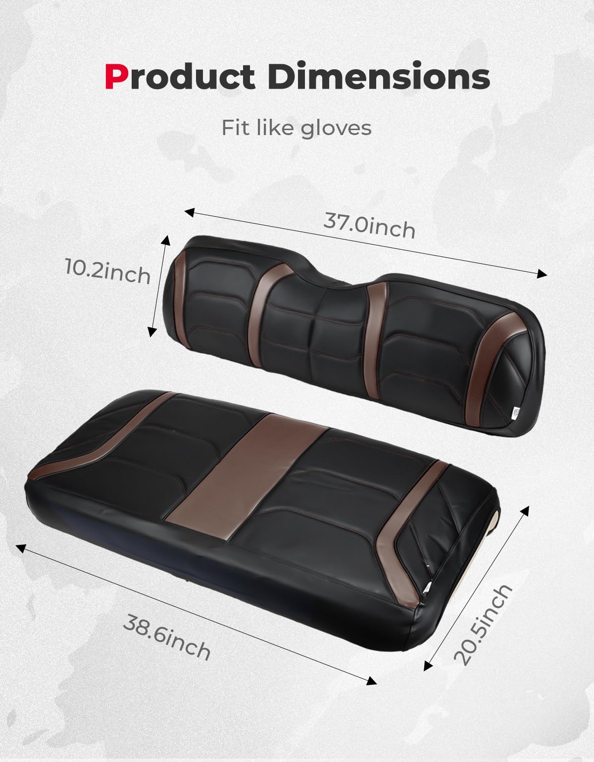 Photo of Seat Covers for EZGO TXT OEM Front Seats by Kemimoto - Premium for UTVs / Side by Sides