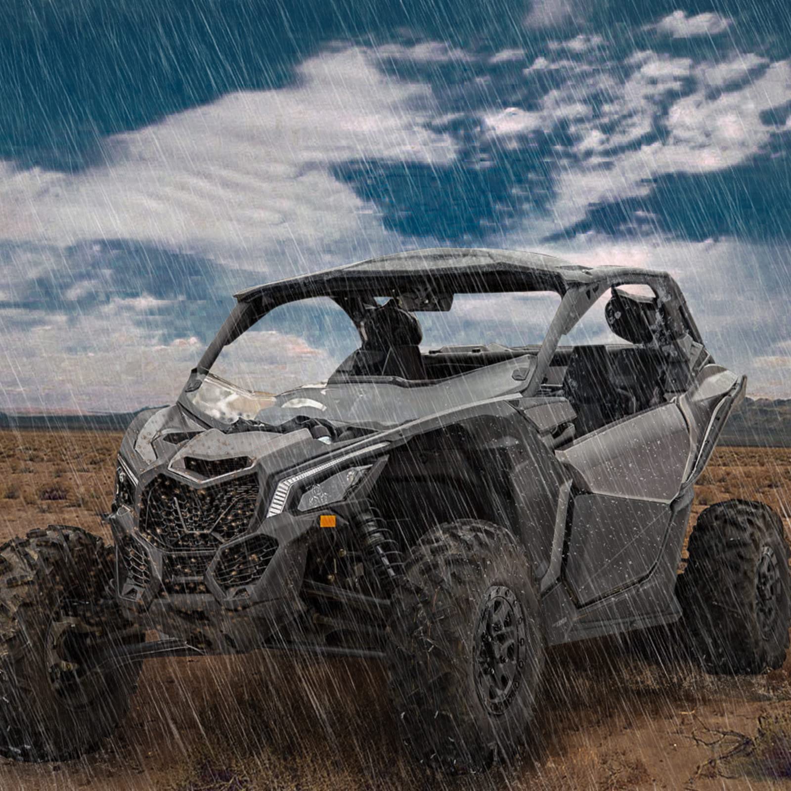 Photo of Kemimoto Front Lower Door Inserts & Plastic Roof For Can-Am Maverick X3 by Kemimoto - Premium for UTVs / Side by Sides