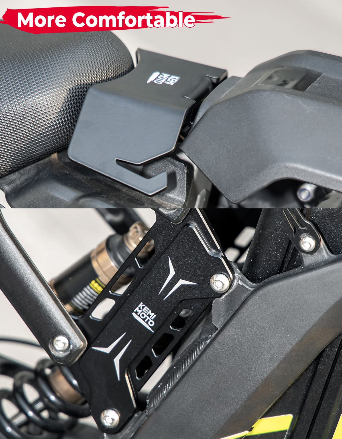 Photo of Seat Extenders Subframe Riser Kit for Sur-Ron Light Bee by Kemimoto - Premium for UTVs / Side by Sides