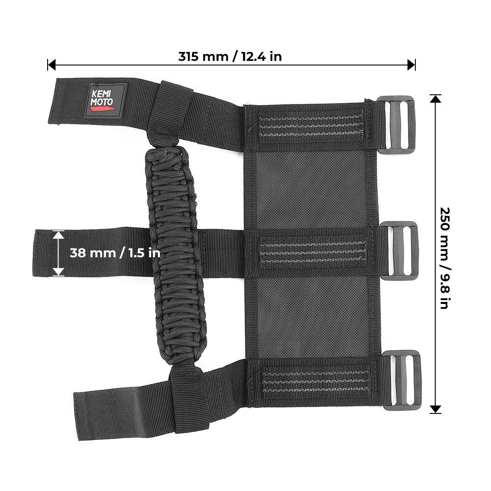 Photo of UTV Universal Heavy Duty Grips, Grab Handle Fit 1.5-2” Roll Bar by Kemimoto - Premium for UTVs / Side by Sides