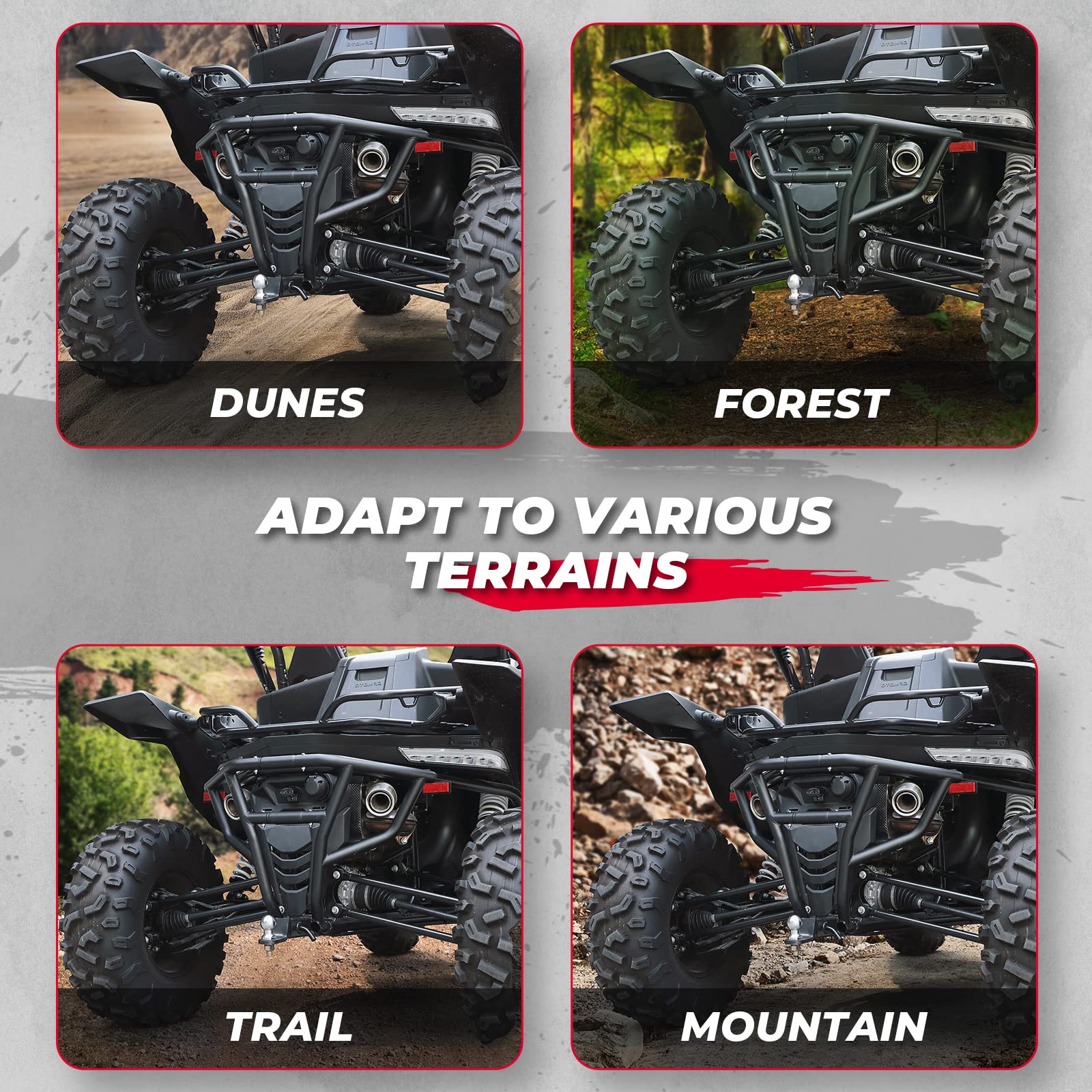 Photo of Rear Bumper Brush Guard for CFMOTO ZForce 950 Accessories by Kemimoto - Premium for UTVs / Side by Sides